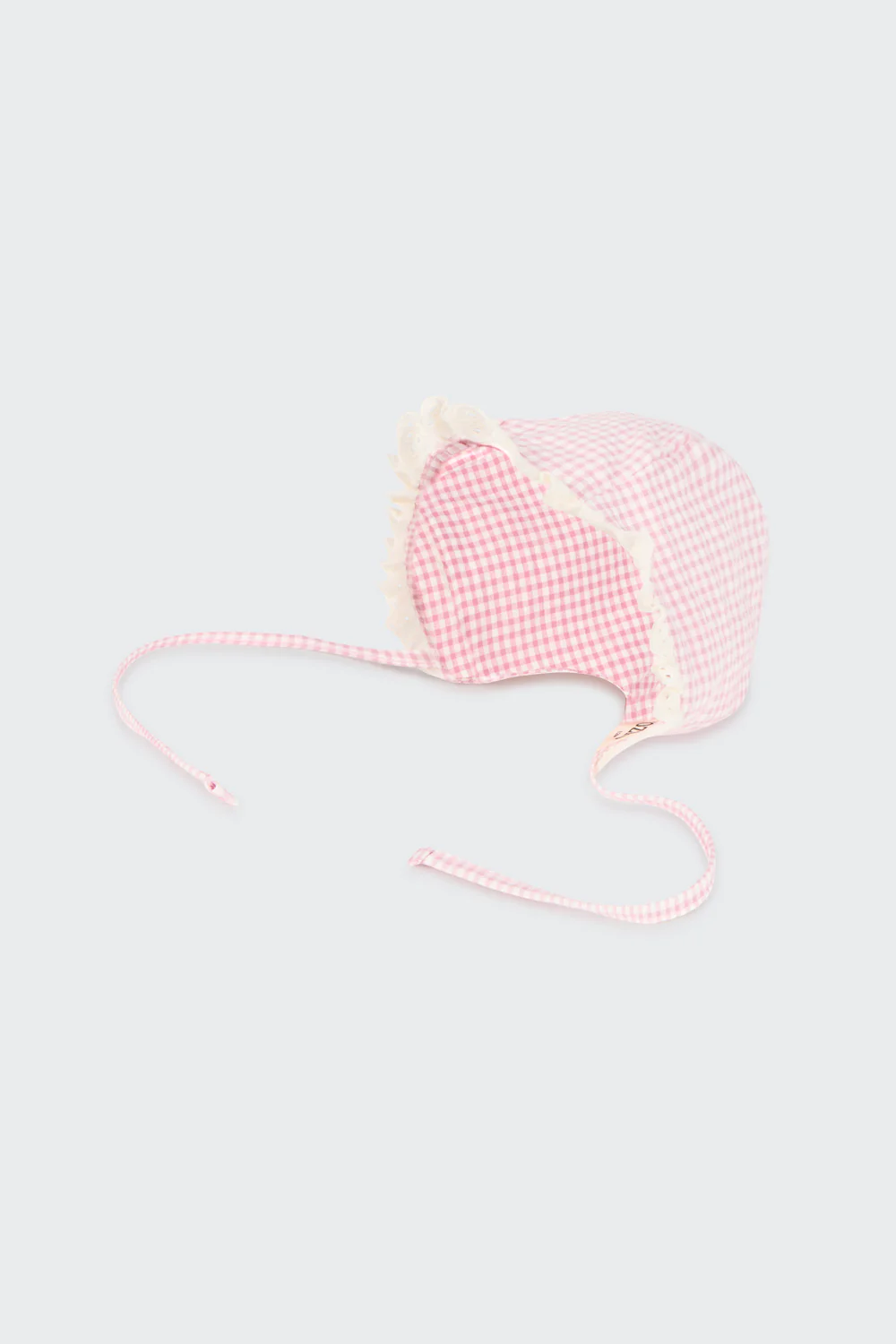 RECYCLED GINGHAM BABY BONNET - DINA