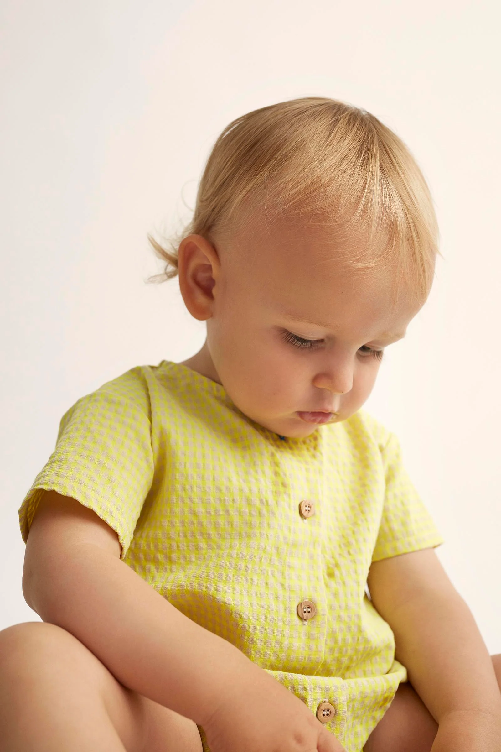 RECYCLED GINGHAM BABY JUMPSUIT - NOAH - Image 3