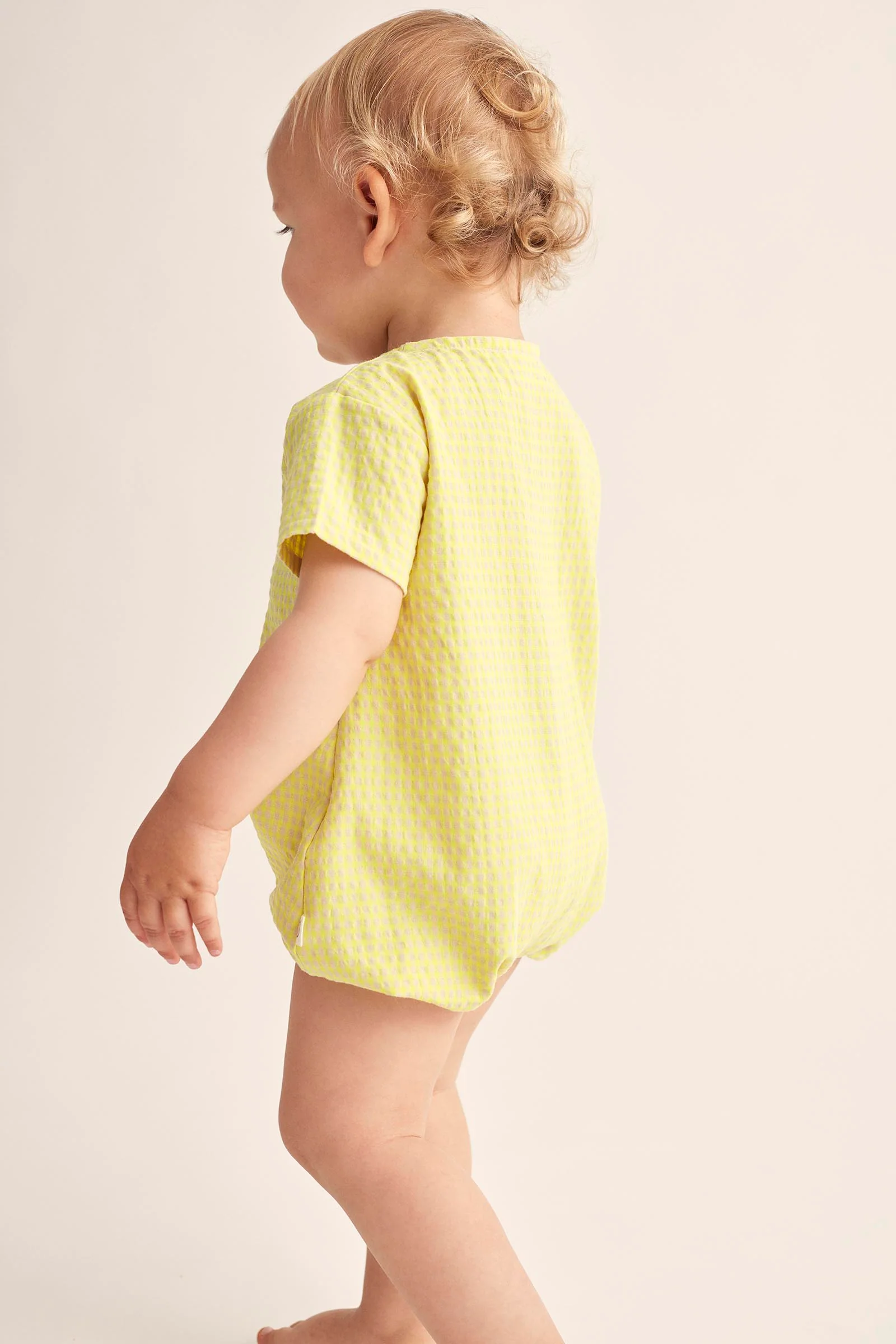 RECYCLED GINGHAM BABY JUMPSUIT - NOAH - Image 4
