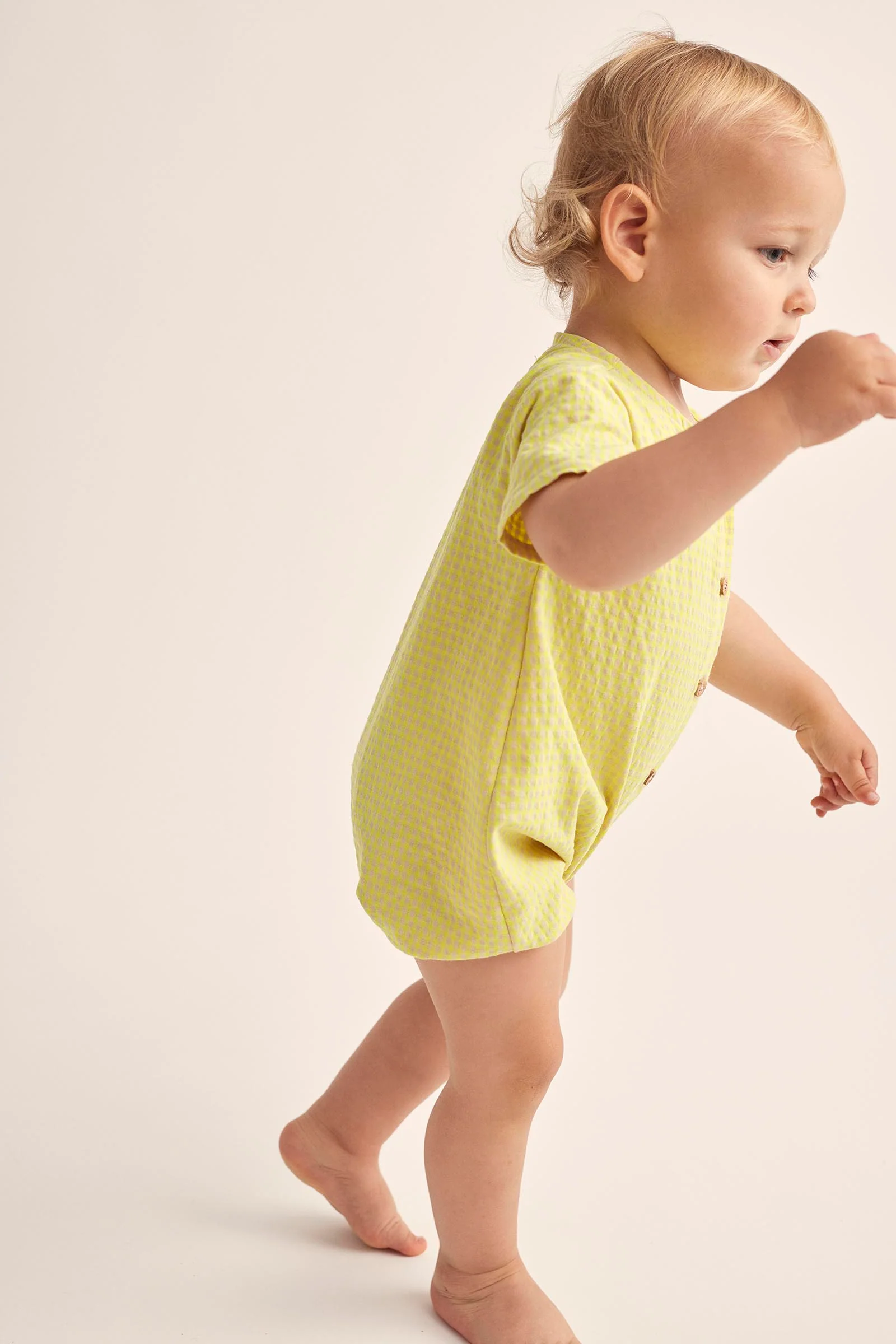 RECYCLED GINGHAM BABY JUMPSUIT - NOAH - Image 5