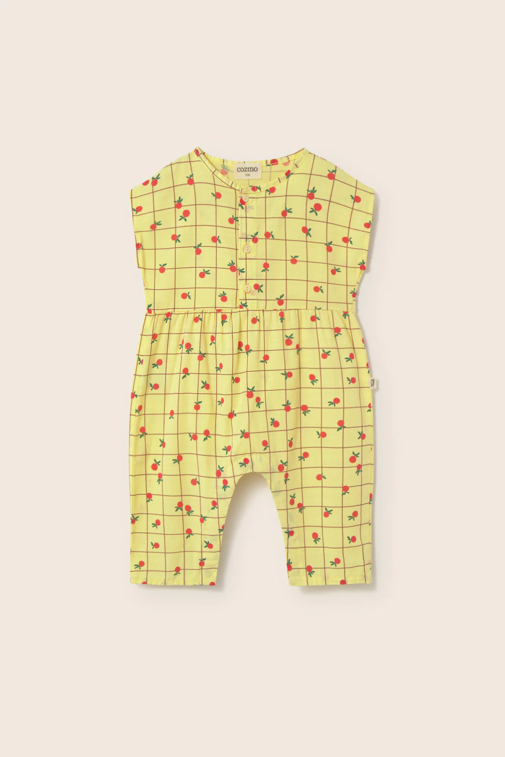 Slub Fruit Poplin Baby Jumpsuit - Image 3