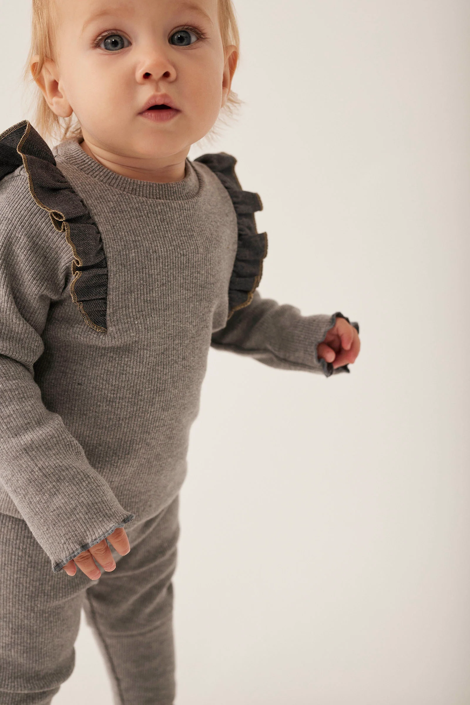 Soft Cotton Rib Baby Sweater - Vilna - Image 3