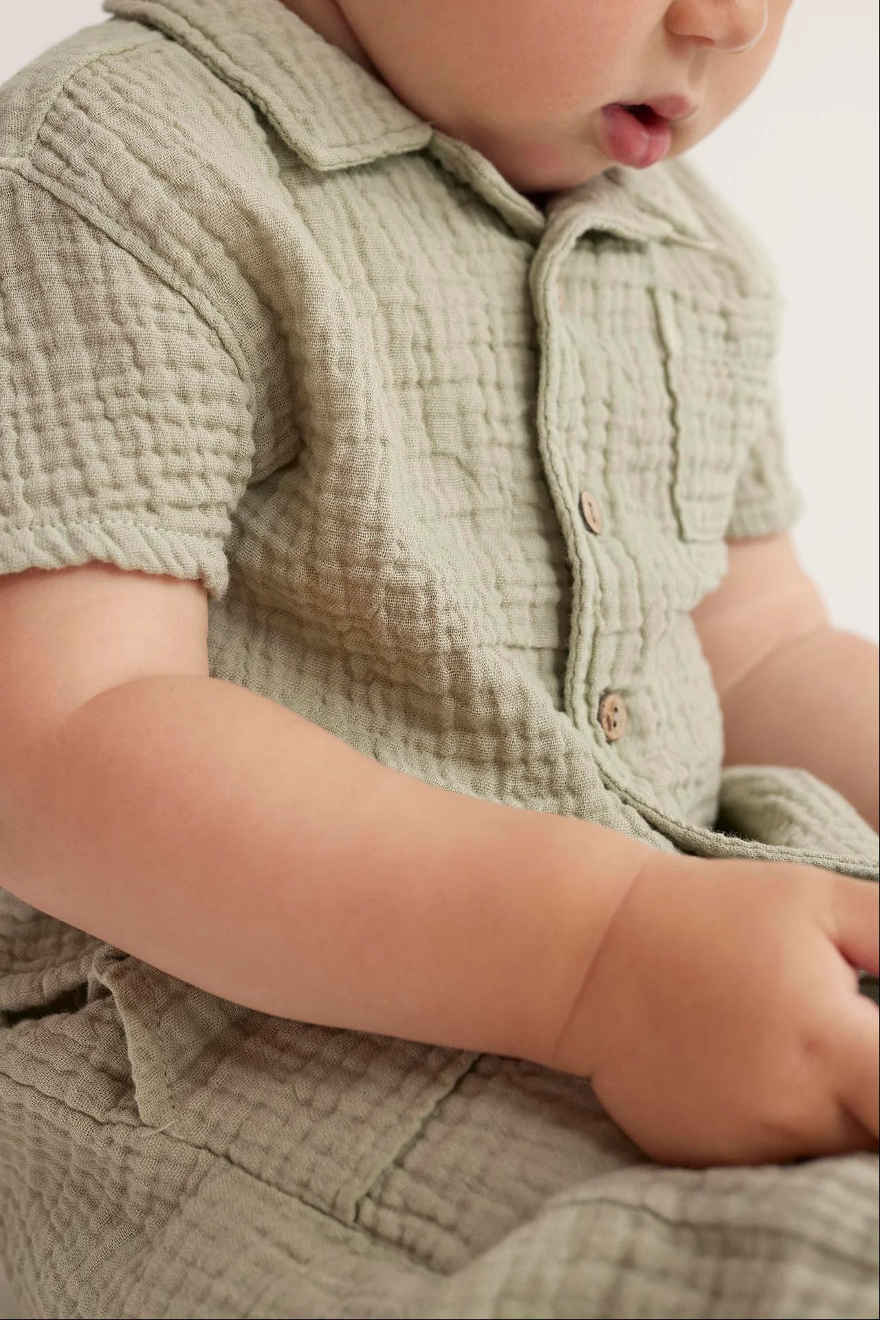 SOFT GAUZE BABY SHORT SLEEVES SHIRT - ABEL - Image 9