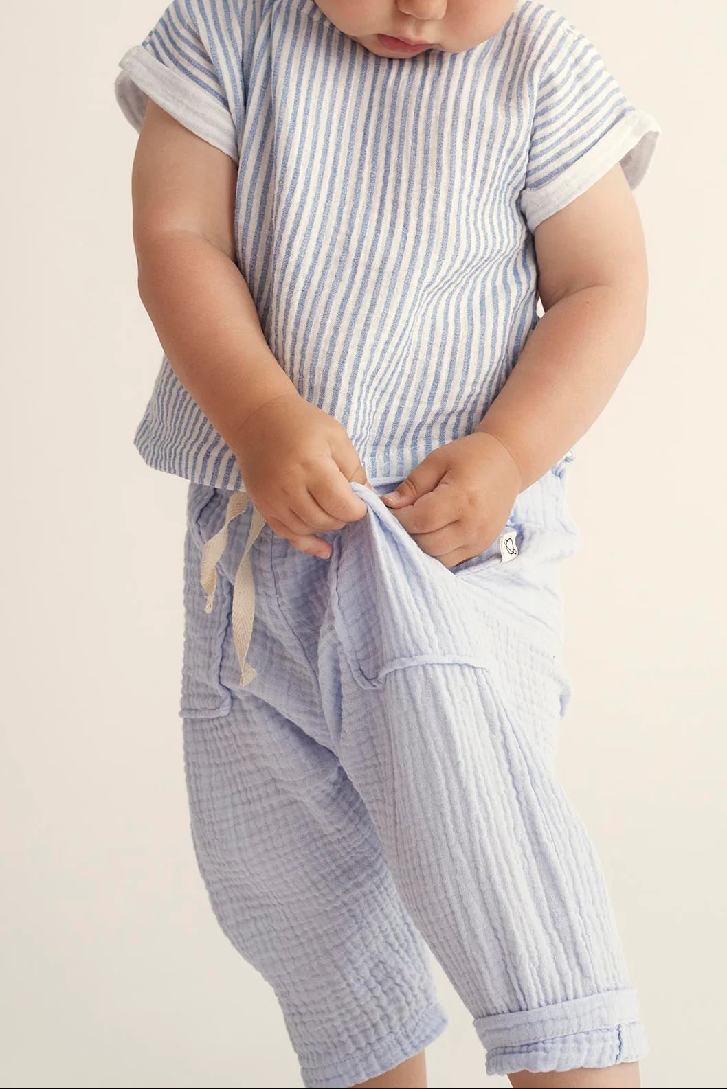 SOFT GAUZE BABY PANTS - MARIO - Image 4