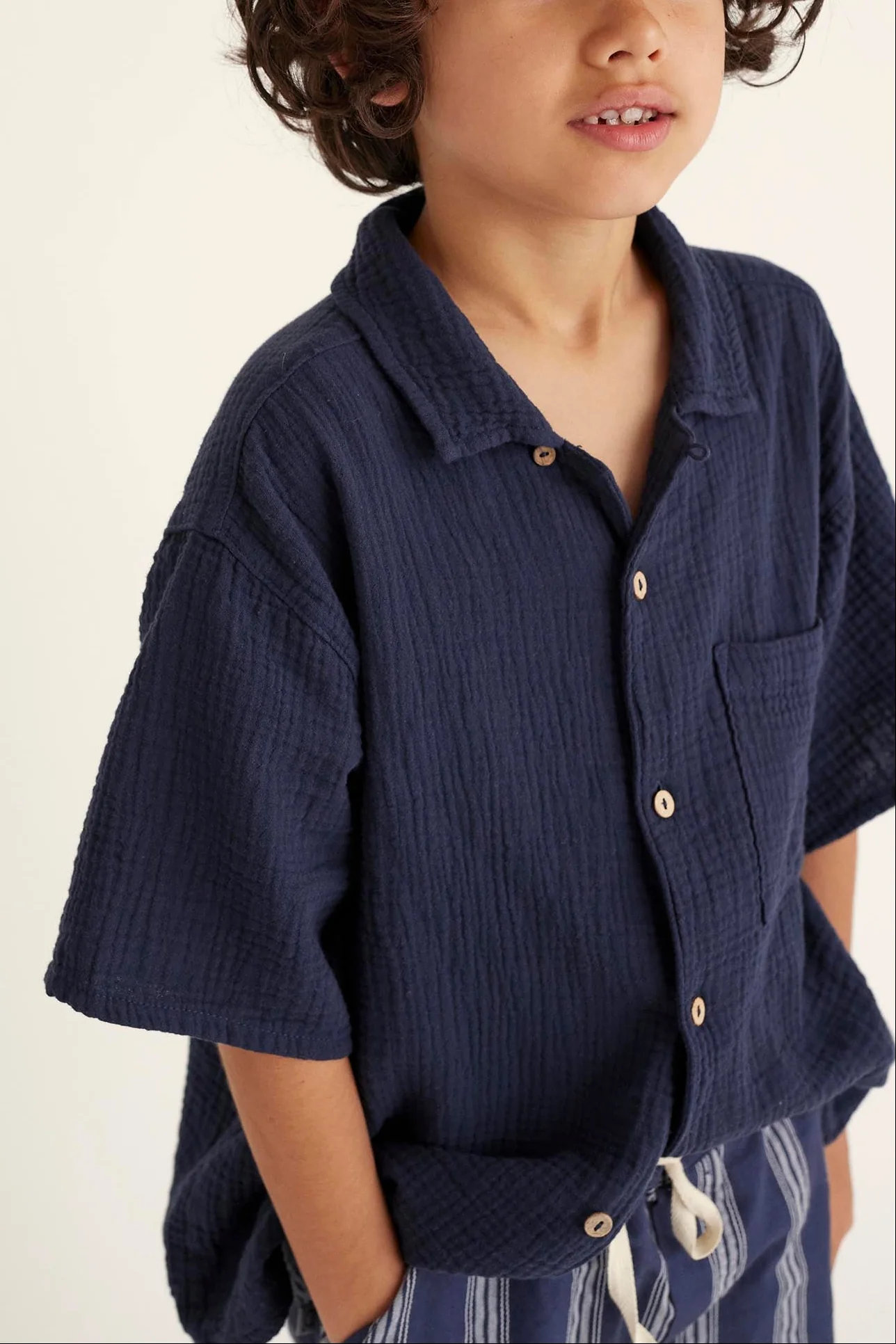 SOFT GAUZE SHORT SLEEVES SHIRT - ABEL - Image 4