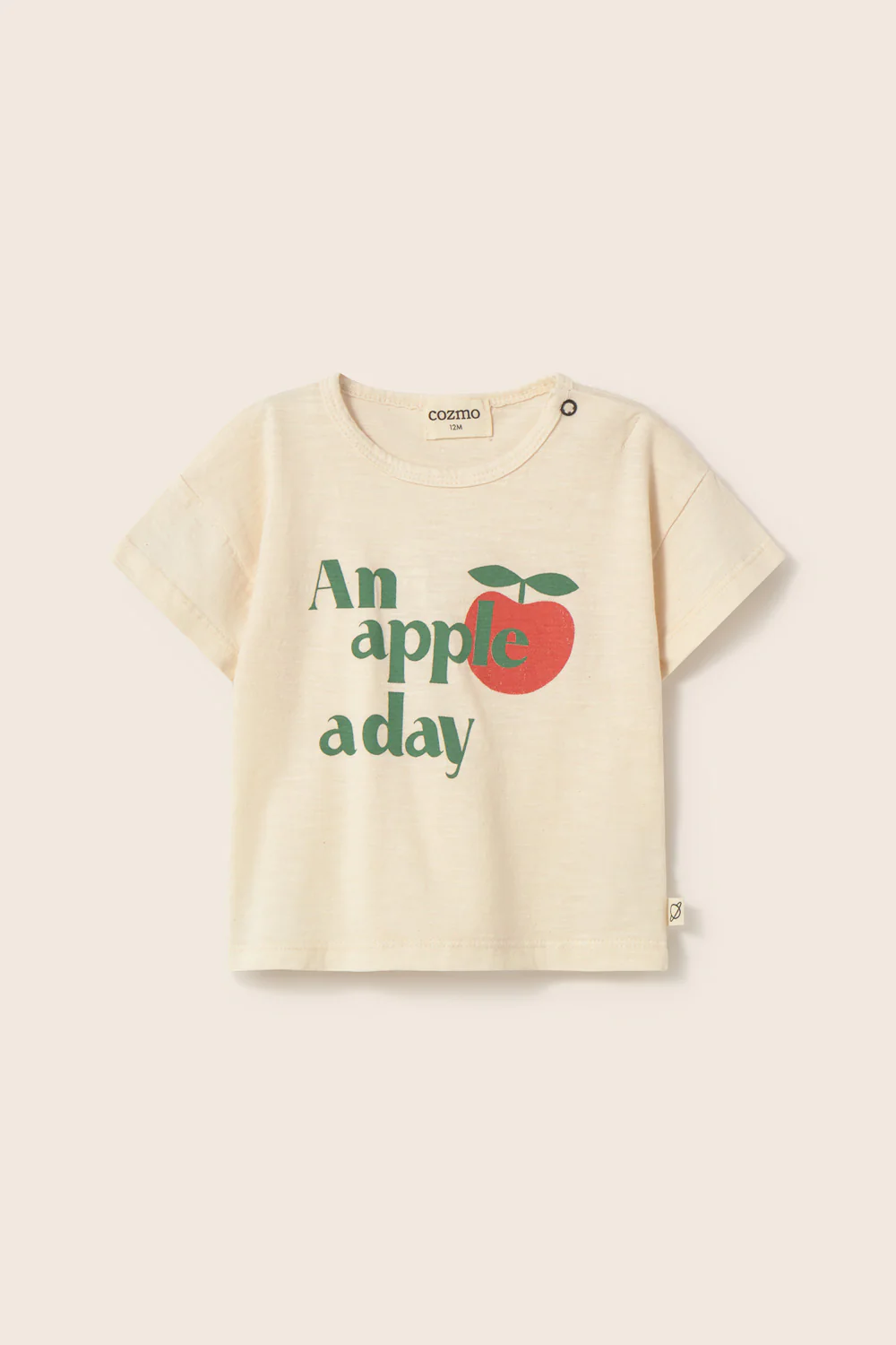 Soft Slub Cotton Print Baby T-Shirt Apple - Image 2