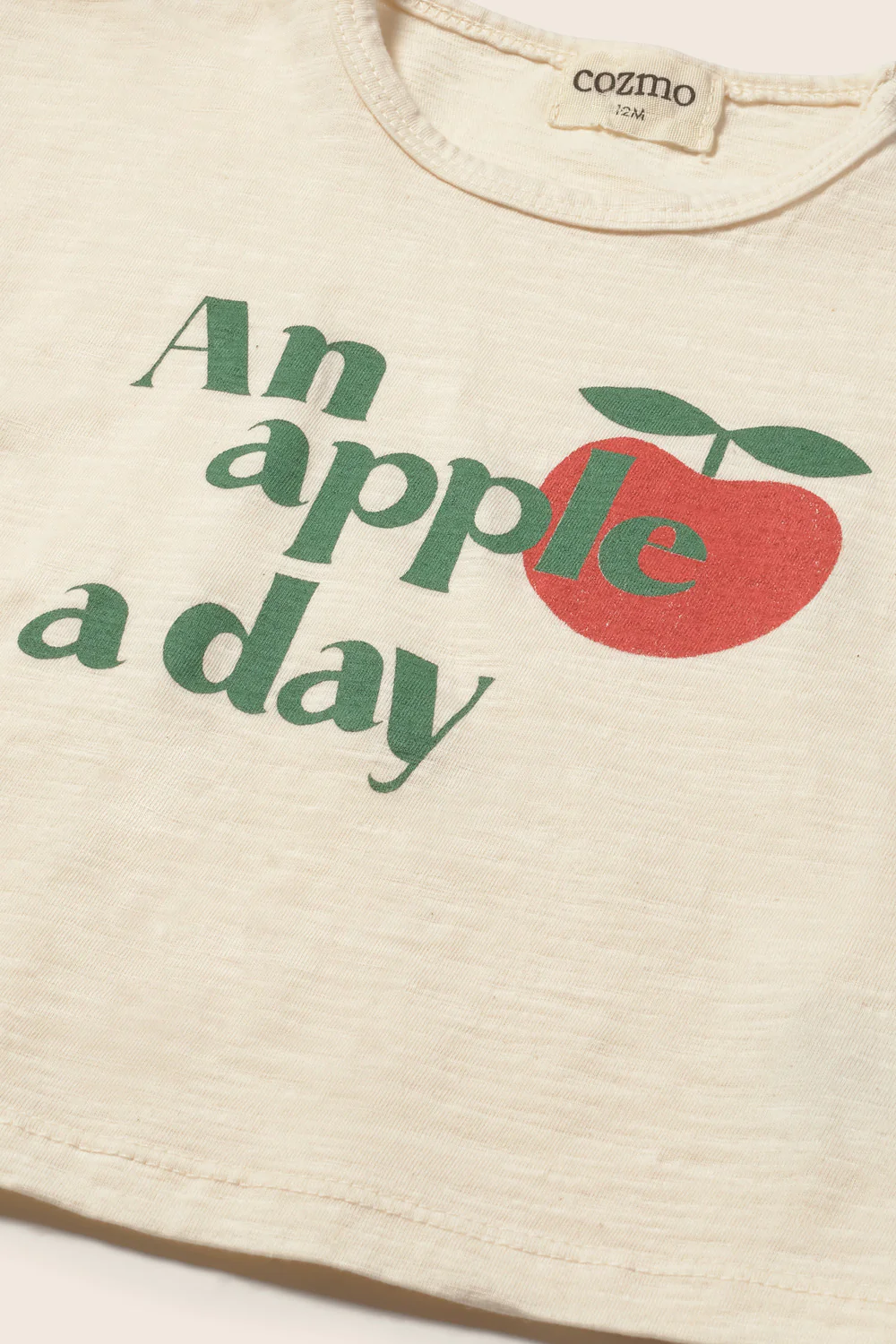 Soft Slub Cotton Print Baby T-Shirt Apple - Image 3