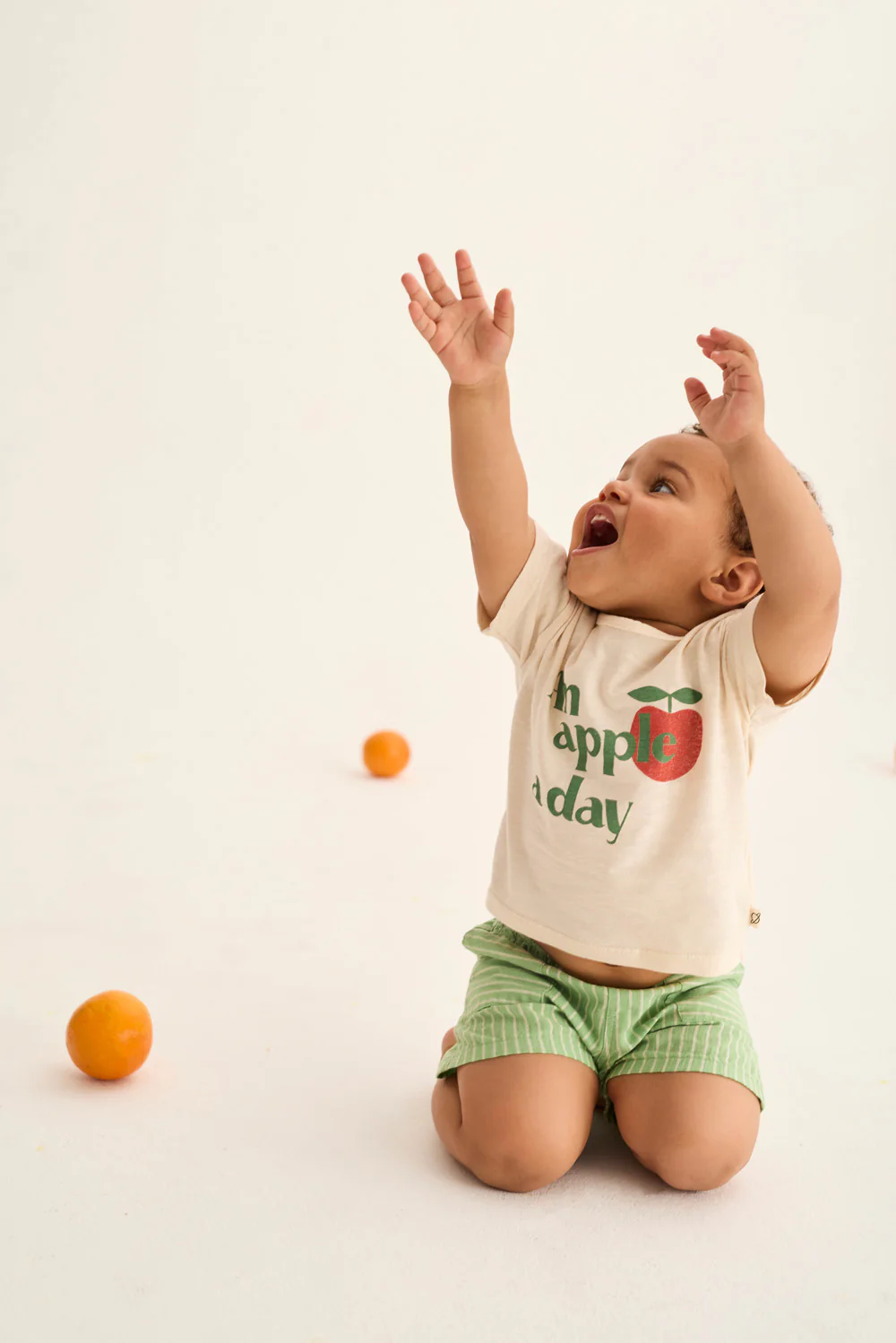 Soft Slub Cotton Print Baby T-Shirt Apple - Image 7