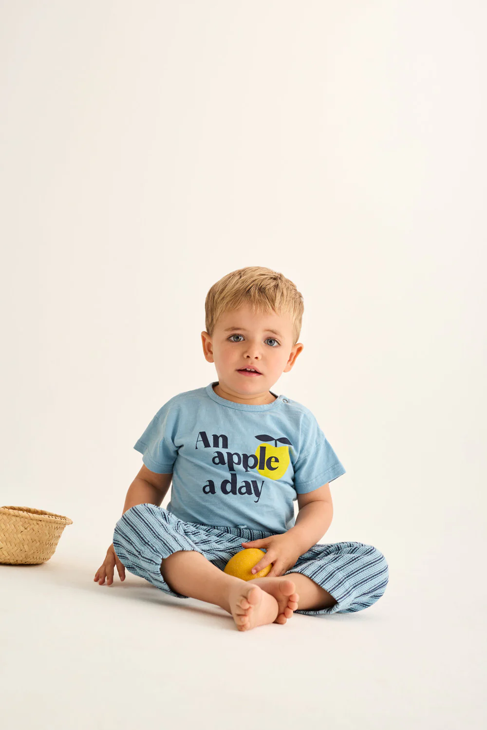 Soft Slub Cotton Print Baby T-Shirt Apple - Image 9
