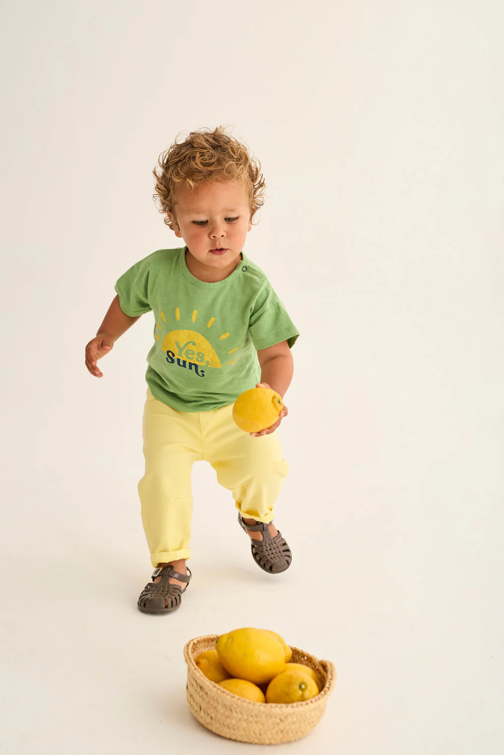 Soft Slub Cotton Print Baby T-Shirt Sun