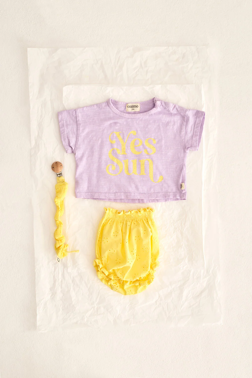 Soft Slub Cotton Print Baby T-Shirt Yes Sun - Image 6