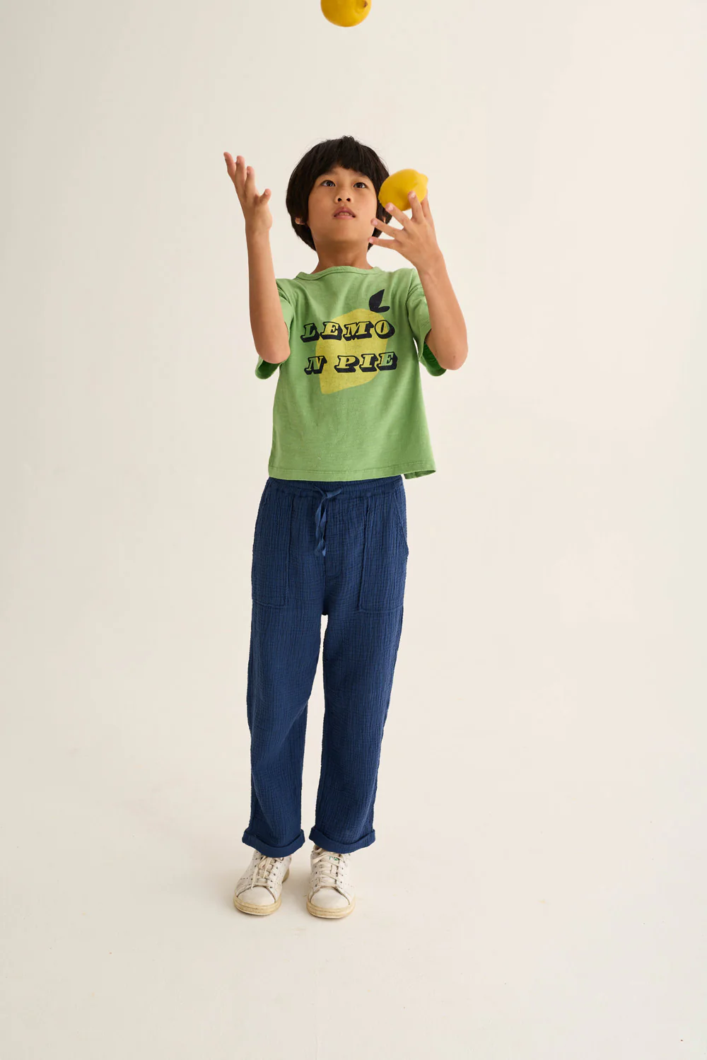 Soft Slub Cotton Print T-Shirt Lemon Pie - Image 8