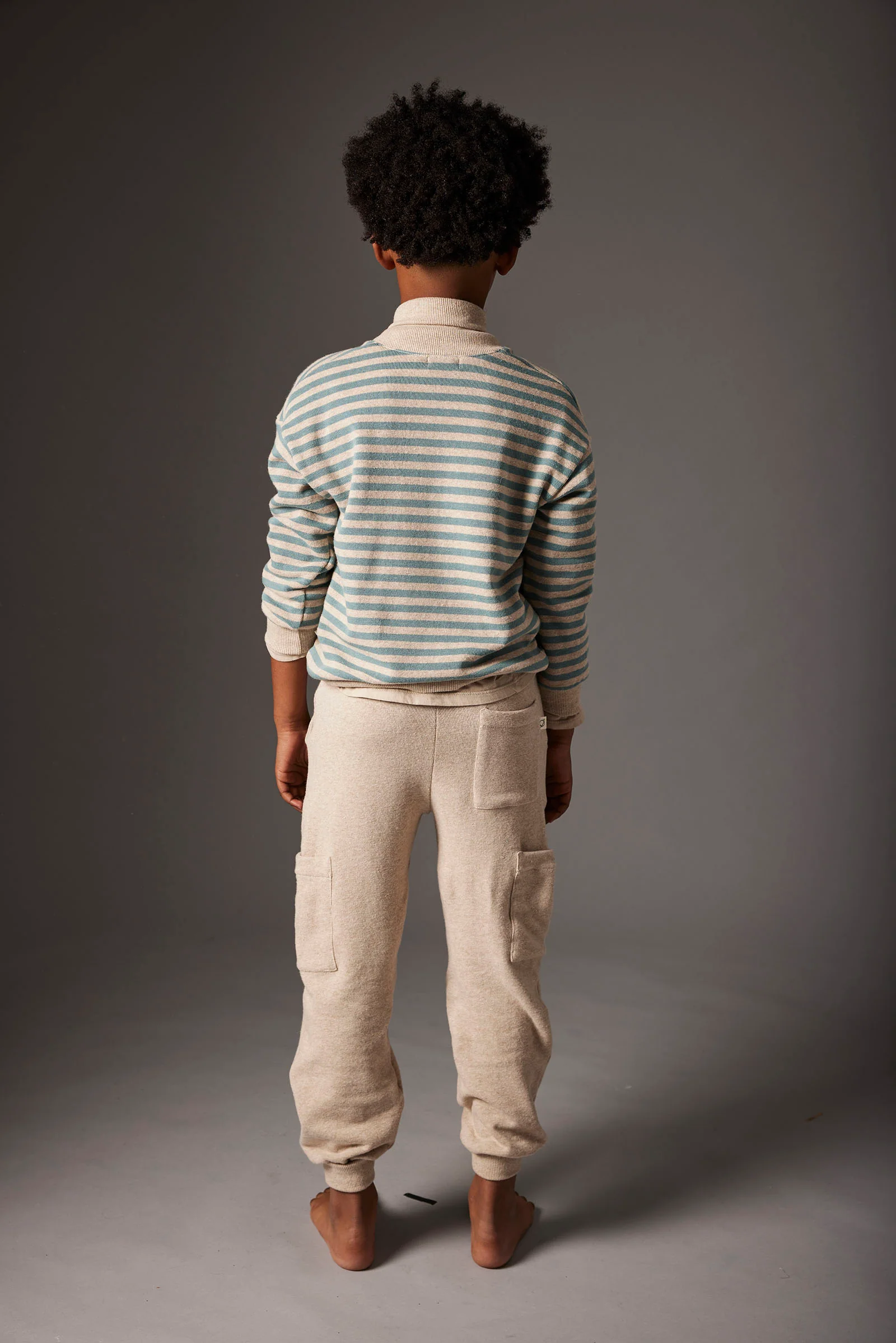 Soft Stripes Knit Collar Sweater - Nador - Image 3