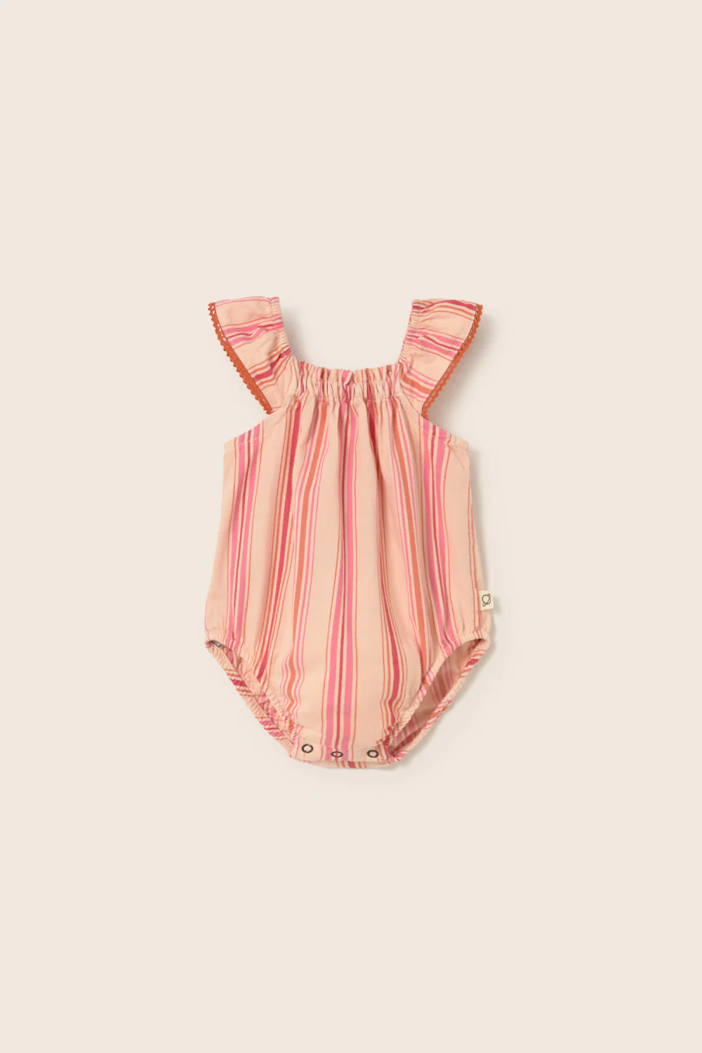 Striped Cotton Baby Romper - Image 2