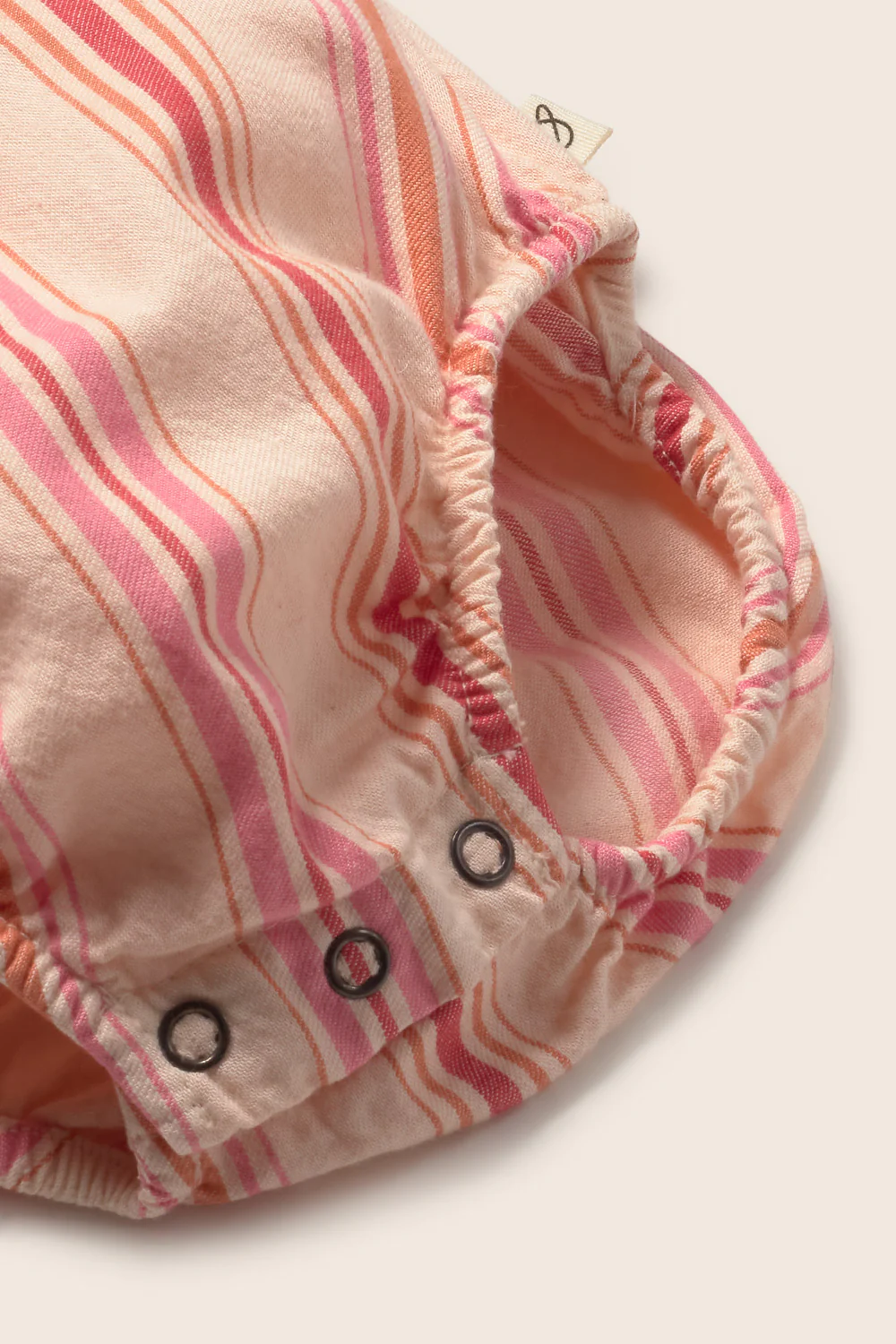 Striped Cotton Baby Romper - Image 3