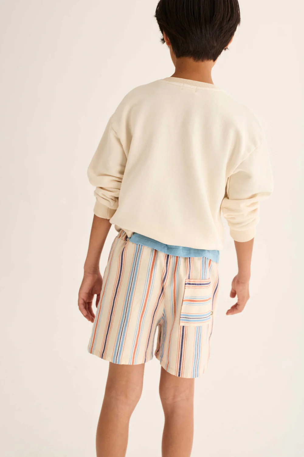 Striped Cotton Bermuda Shorts