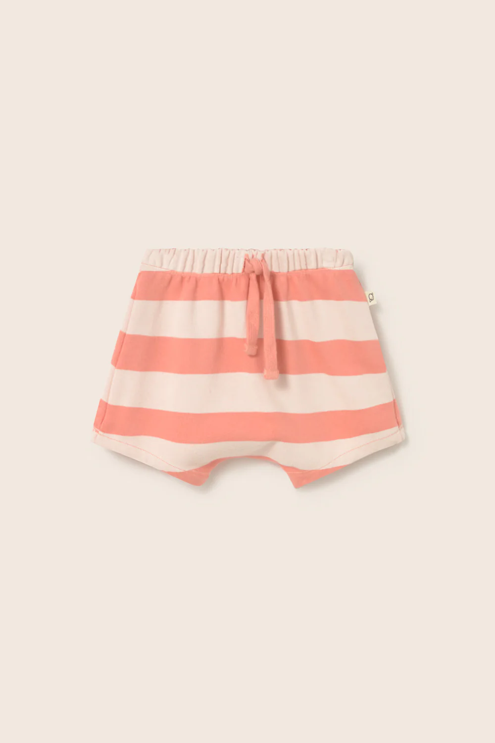 Striped Cotton Fleece Baby Shorts
