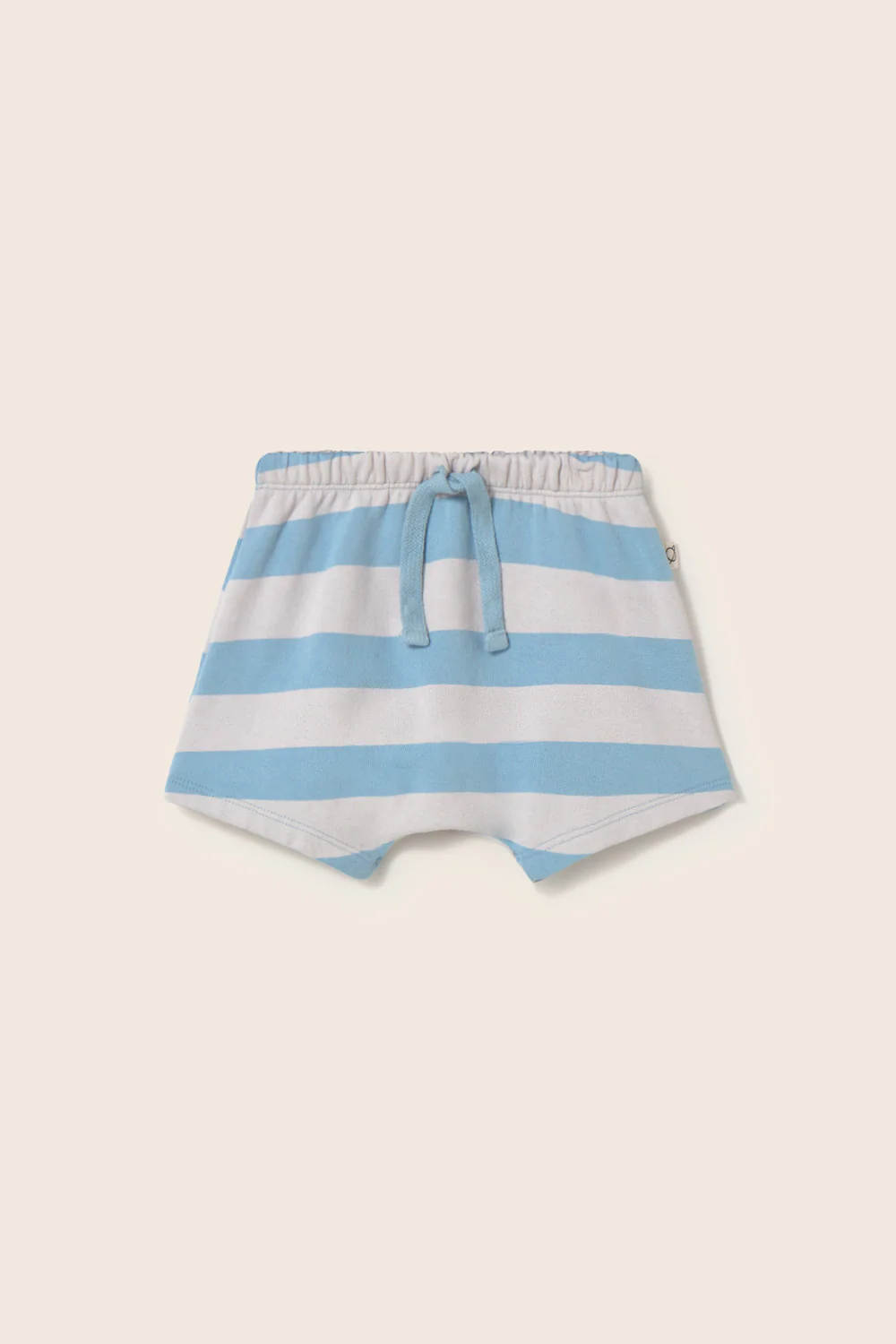 Striped Cotton Fleece Baby Shorts - Image 2