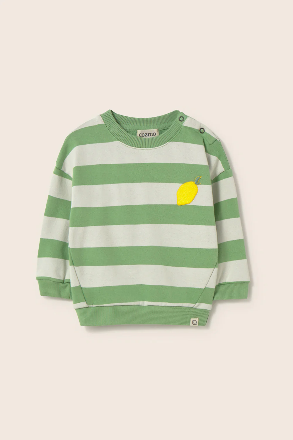 Striped Cotton Fleece Baby Sweatshirt - Image 5