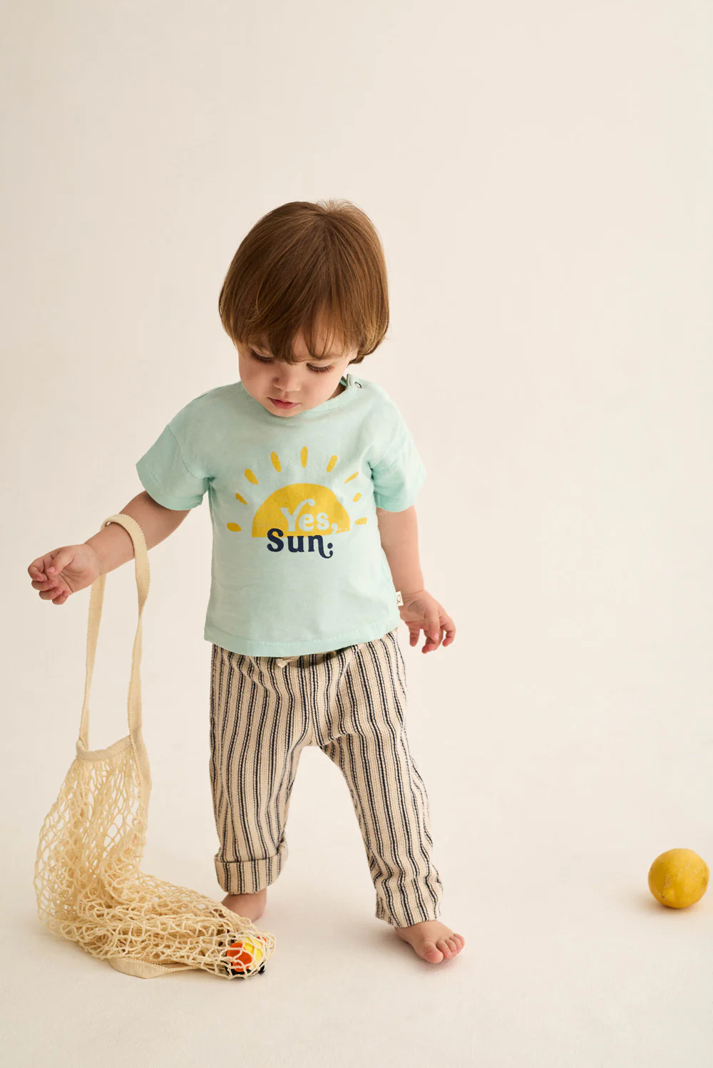 Rustic Striped Cotton Baby Pants