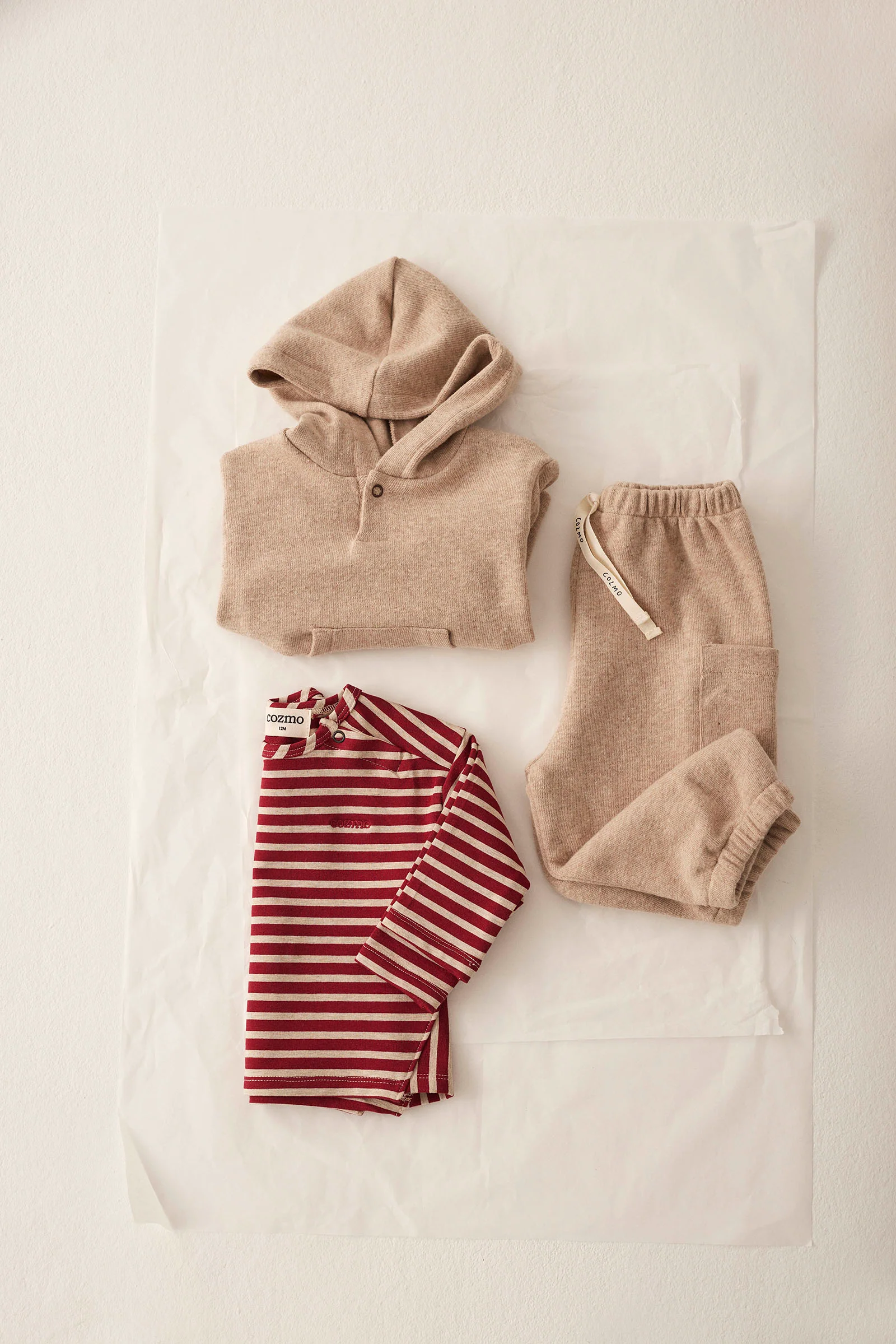 Striped Elastic Fleece Baby T-shirt - Joel - Image 2