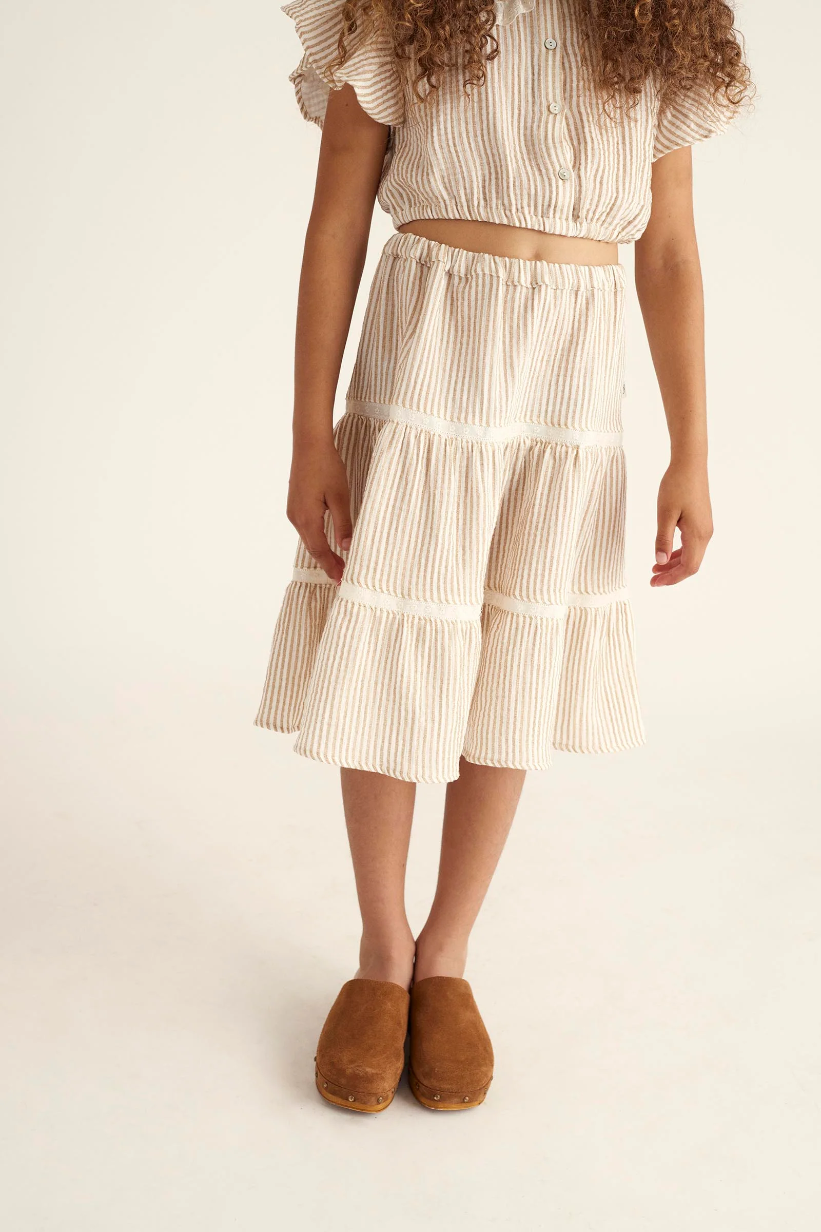 STRIPED GAUZE GIRL LOOK - Image 4