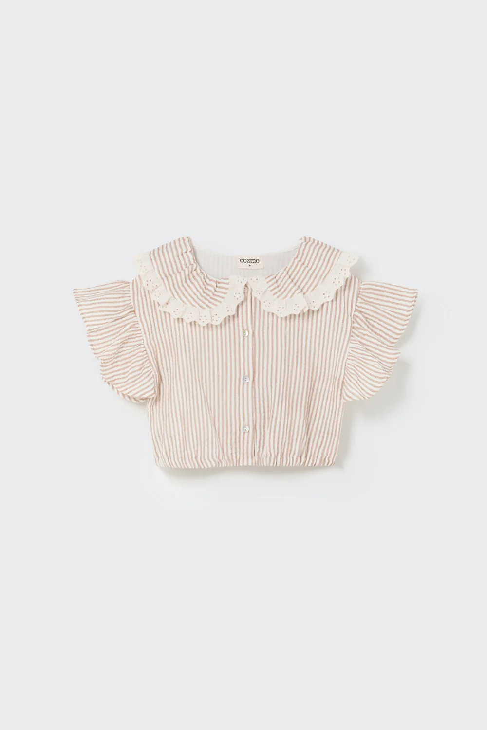 STRIPED GAUZE CROP TOP - JANA - Image 2