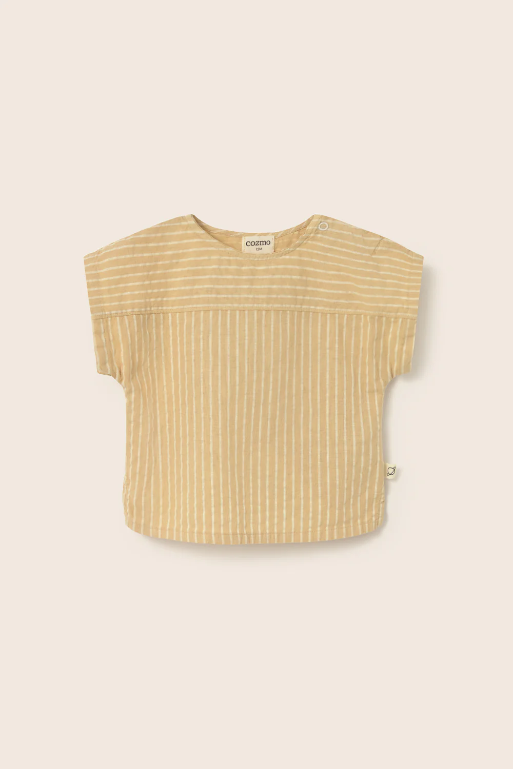 Striped Linen-Look Cotton Baby Shirt - Image 6