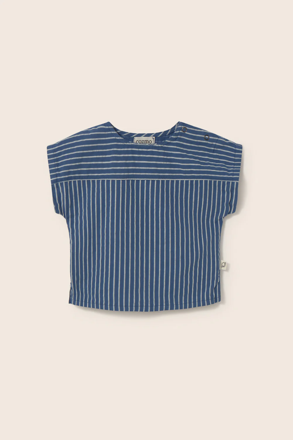 Striped Linen-Look Cotton Baby Shirt - Image 7