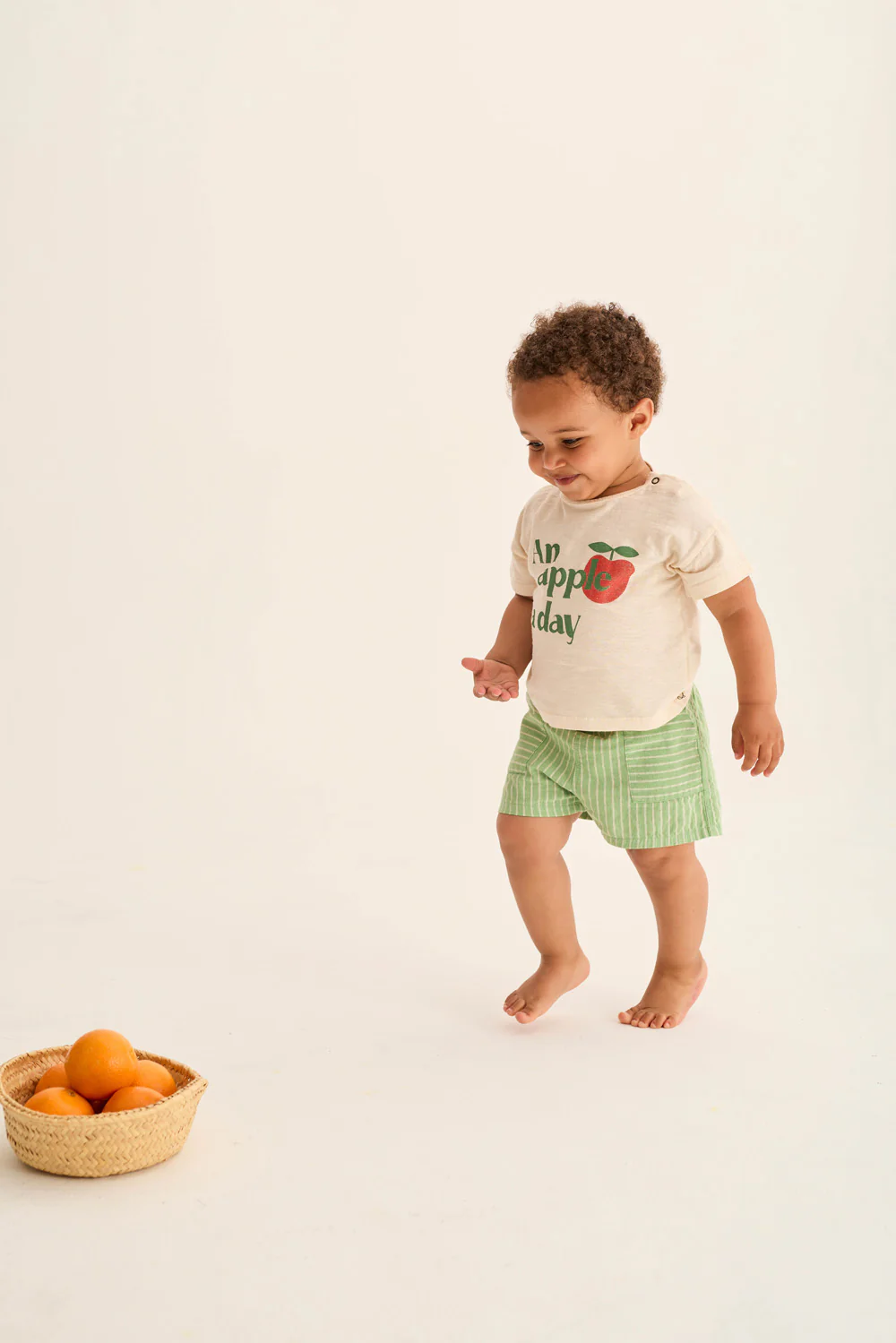 Striped Linen-Look Cotton Baby Shorts - Image 6