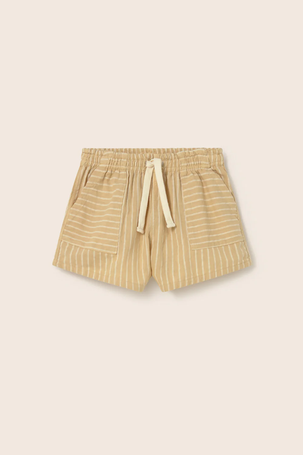 Striped Linen-Look Cotton Baby Shorts - Image 7