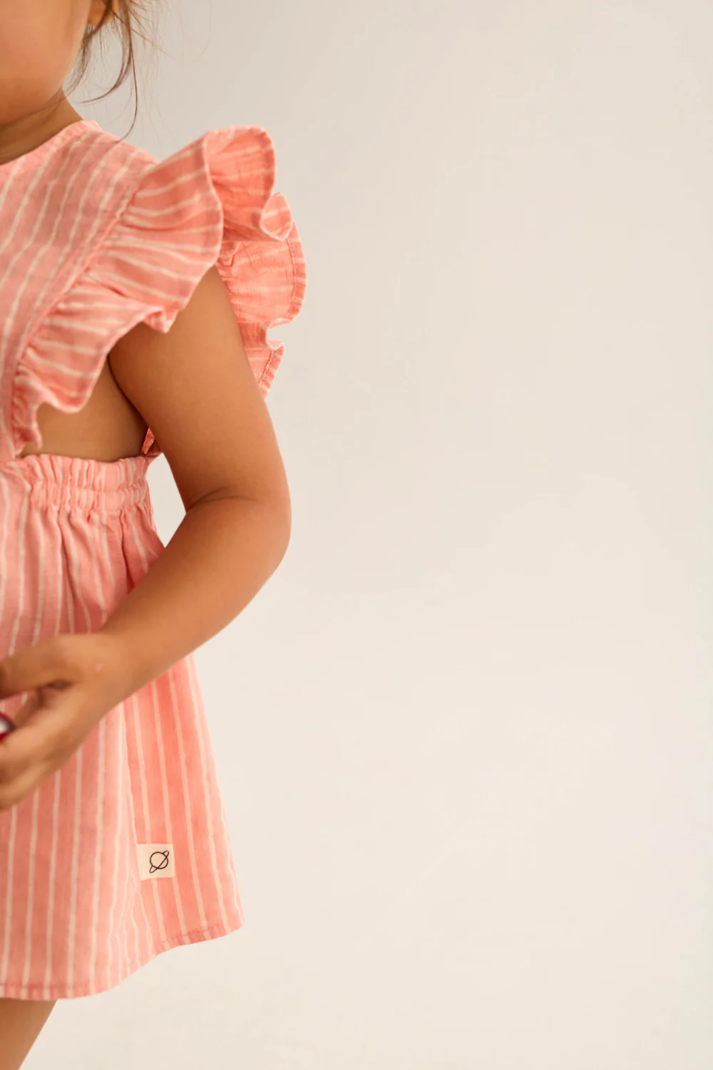 Striped Linen-Look Cotton Baby Dress - Image 7
