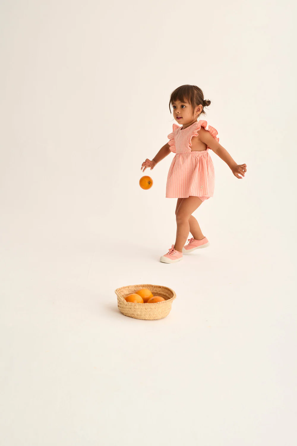 Striped Linen-Look Cotton Baby Dress - Image 8