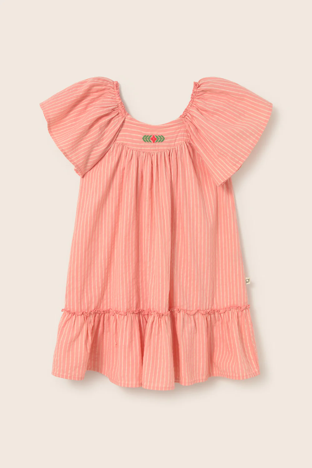Striped Linen-Look Cotton Dress - Image 4