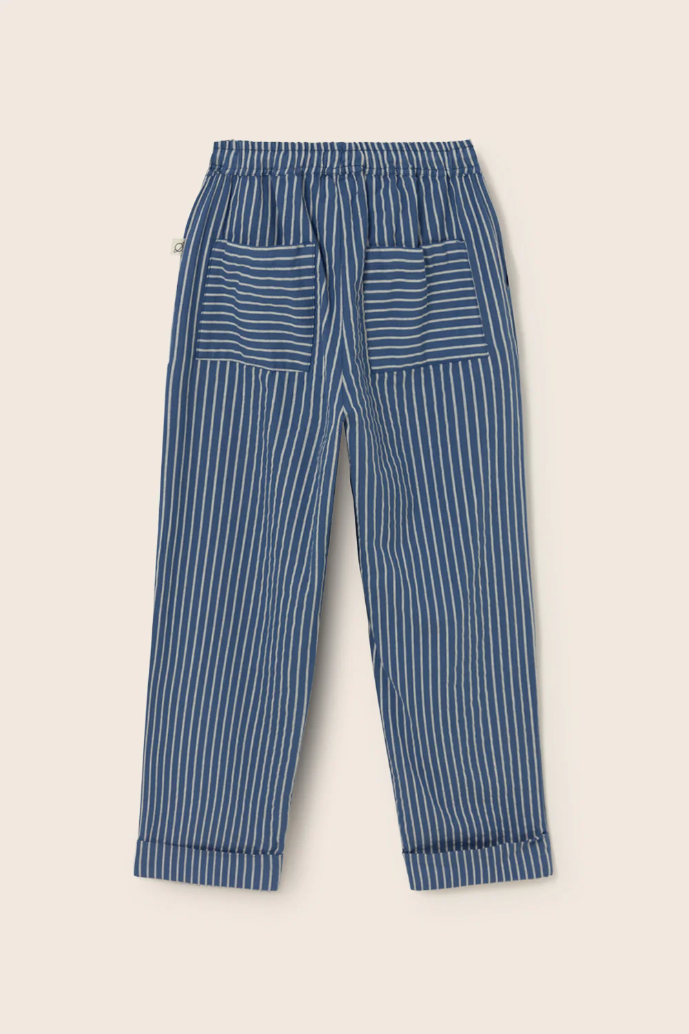 Striped Linen-Look Cotton Pants - Image 2