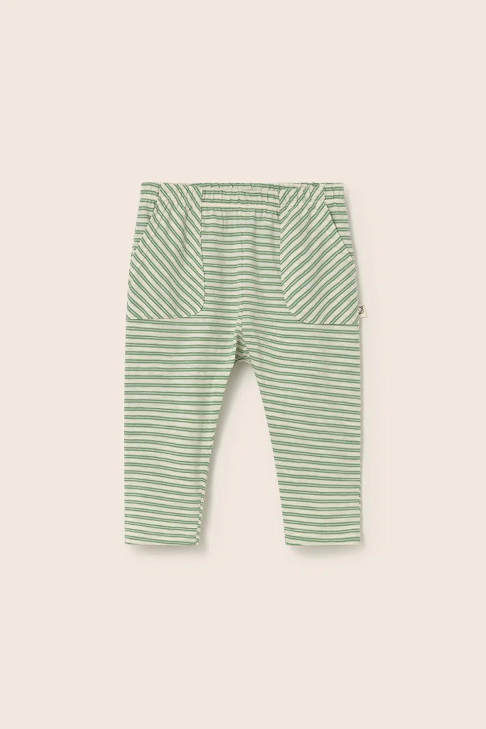 Striped Slub Cotton Baby Pants - Image 2