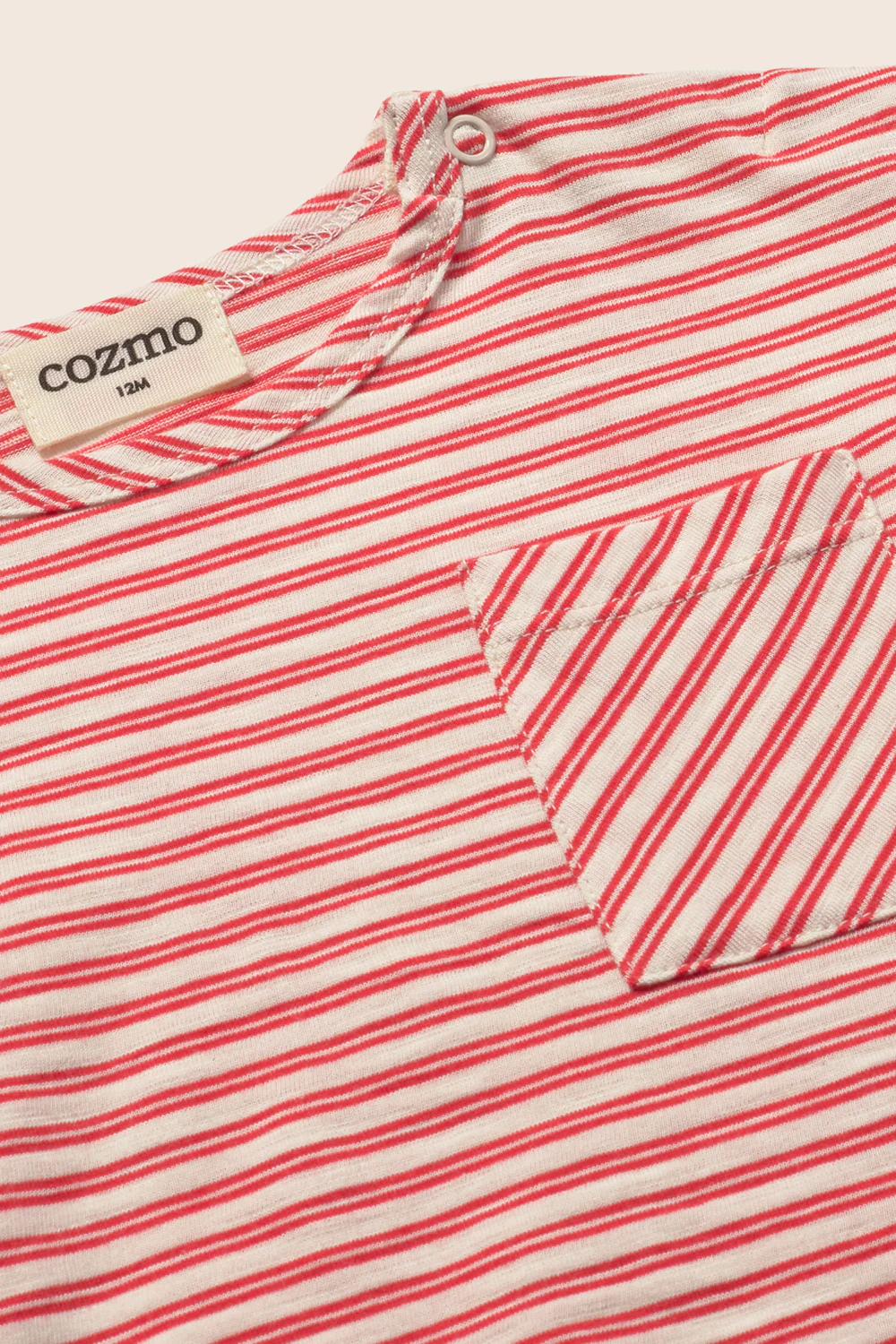 Striped Slub Cotton Long Sleeves Baby T-Shirt - Image 3