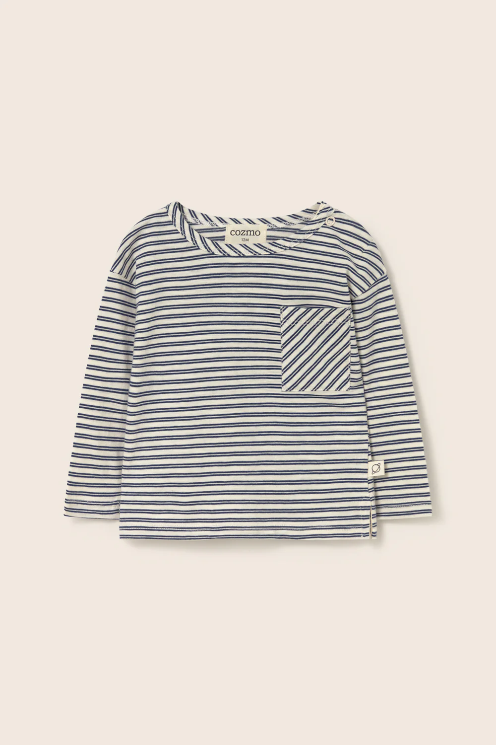 Striped Slub Cotton Long Sleeves Baby T-Shirt - Image 4