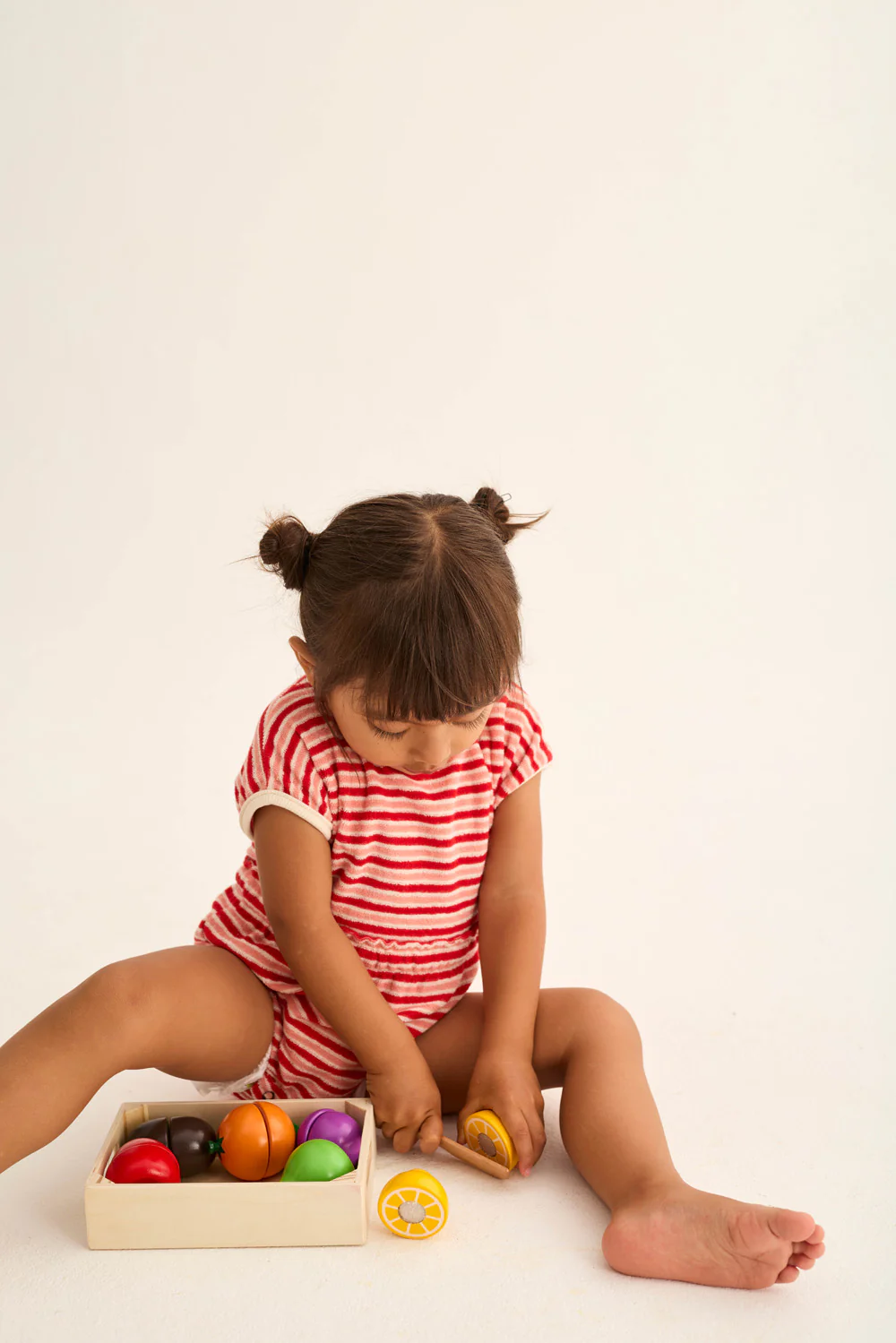 Striped Terry Cloth Baby Romper - Image 4