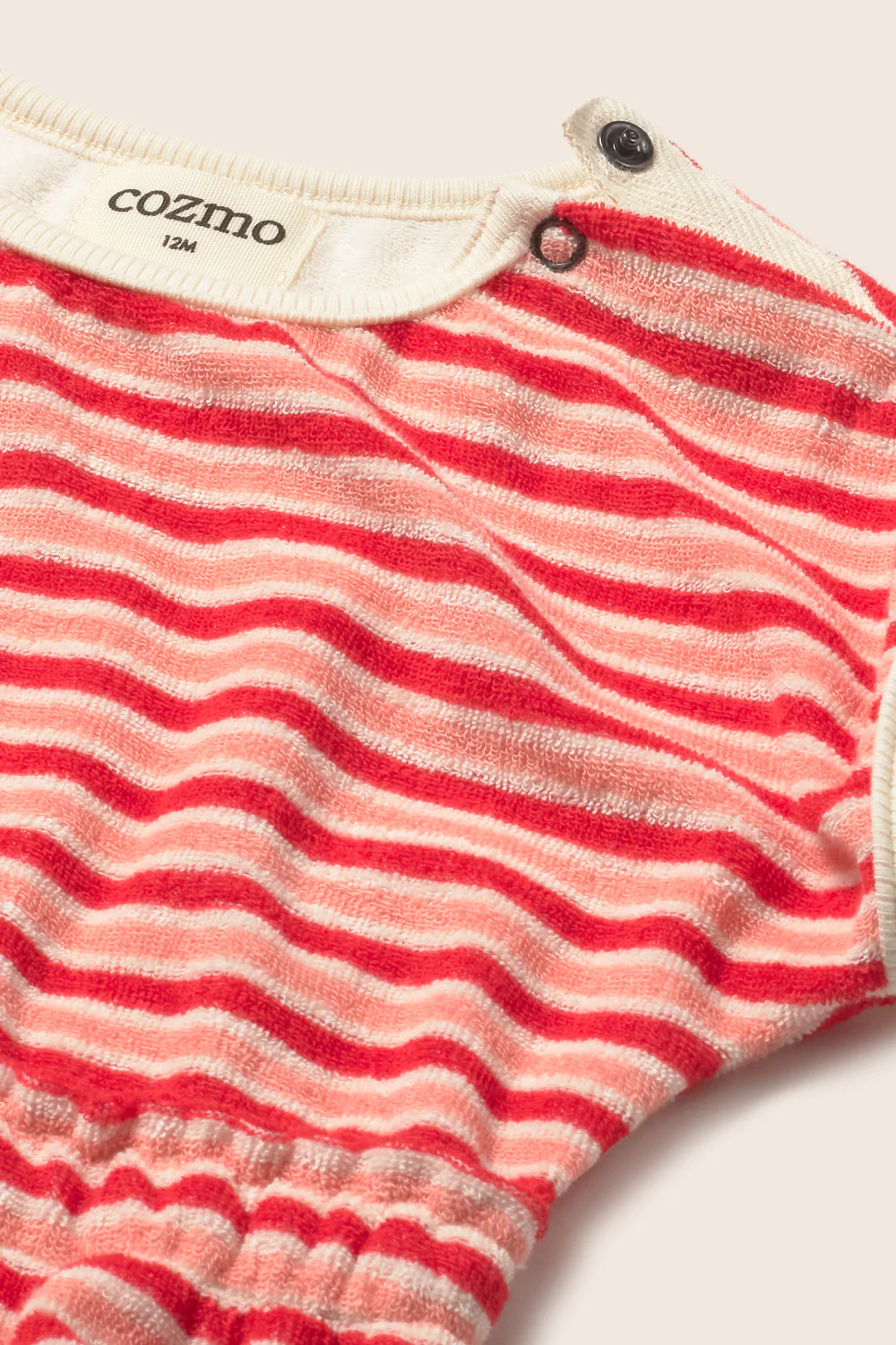 Striped Terry Cloth Baby Romper - Image 6