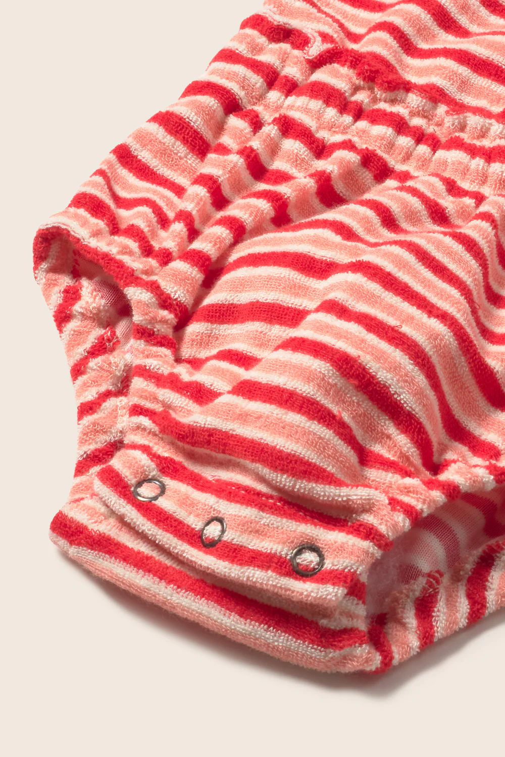 Striped Terry Cloth Baby Romper - Image 7
