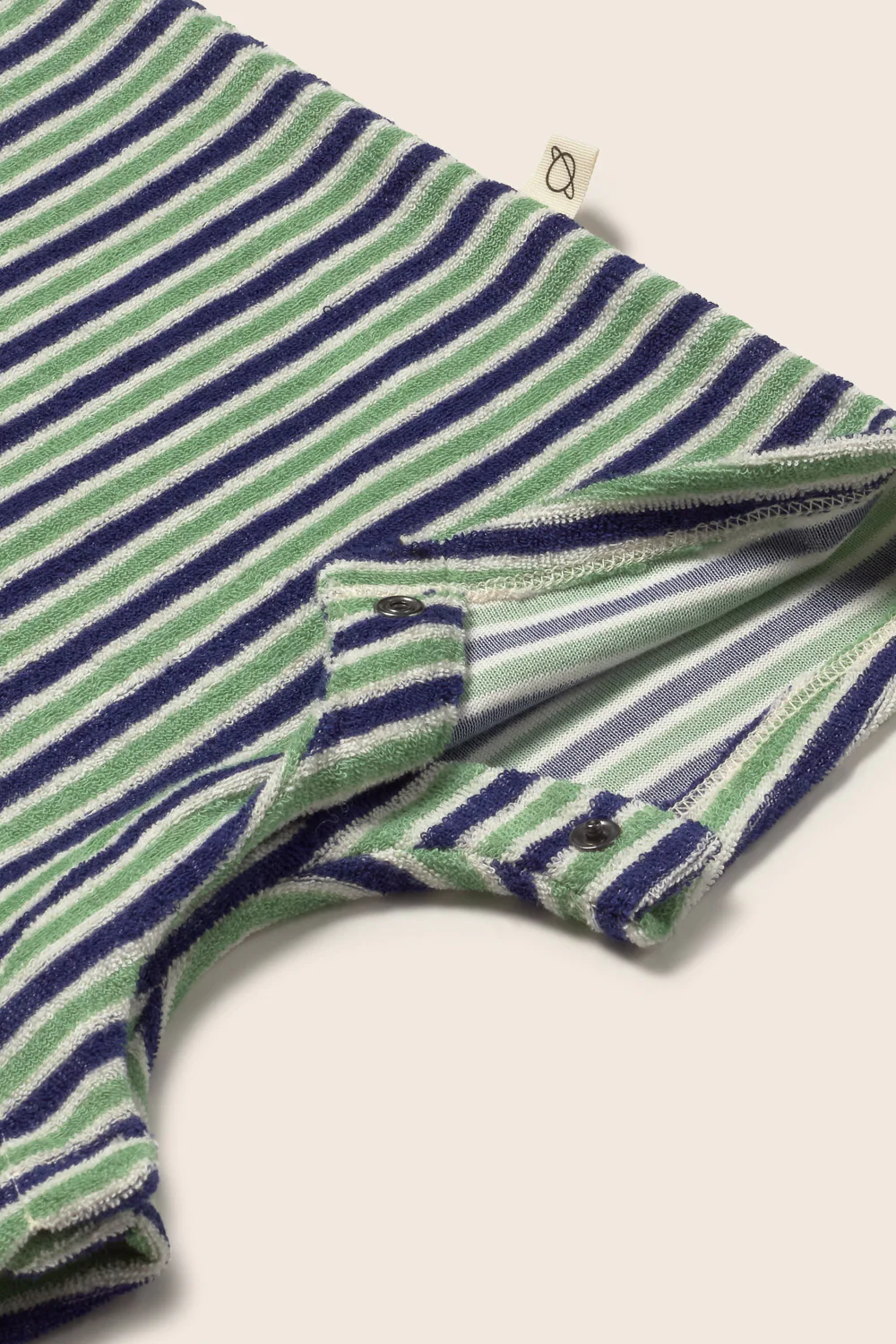 Striped Terry Cloth Baby Jumpsuit - Image 4