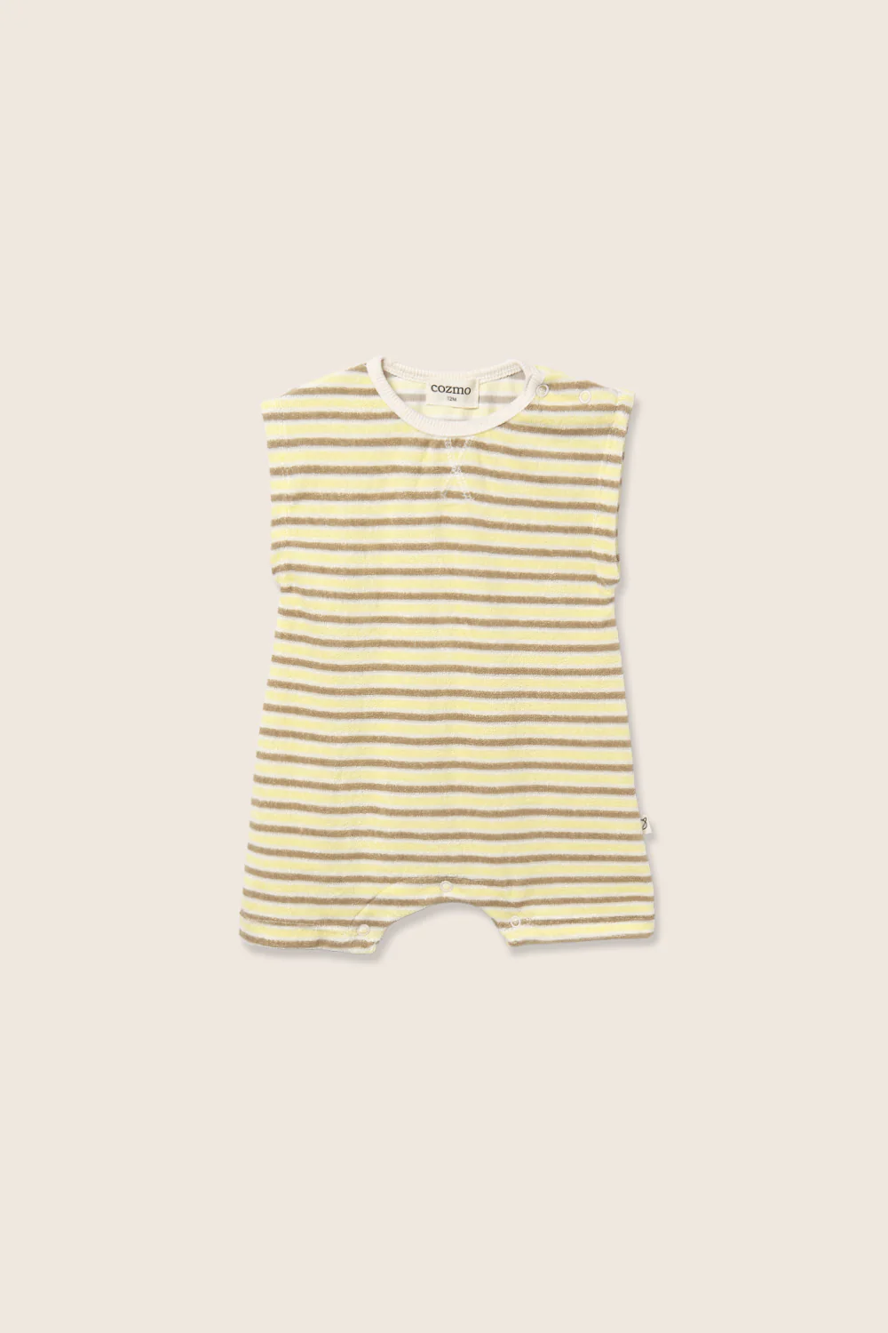 Striped Terry Cloth Baby Jumpsuit - Image 5