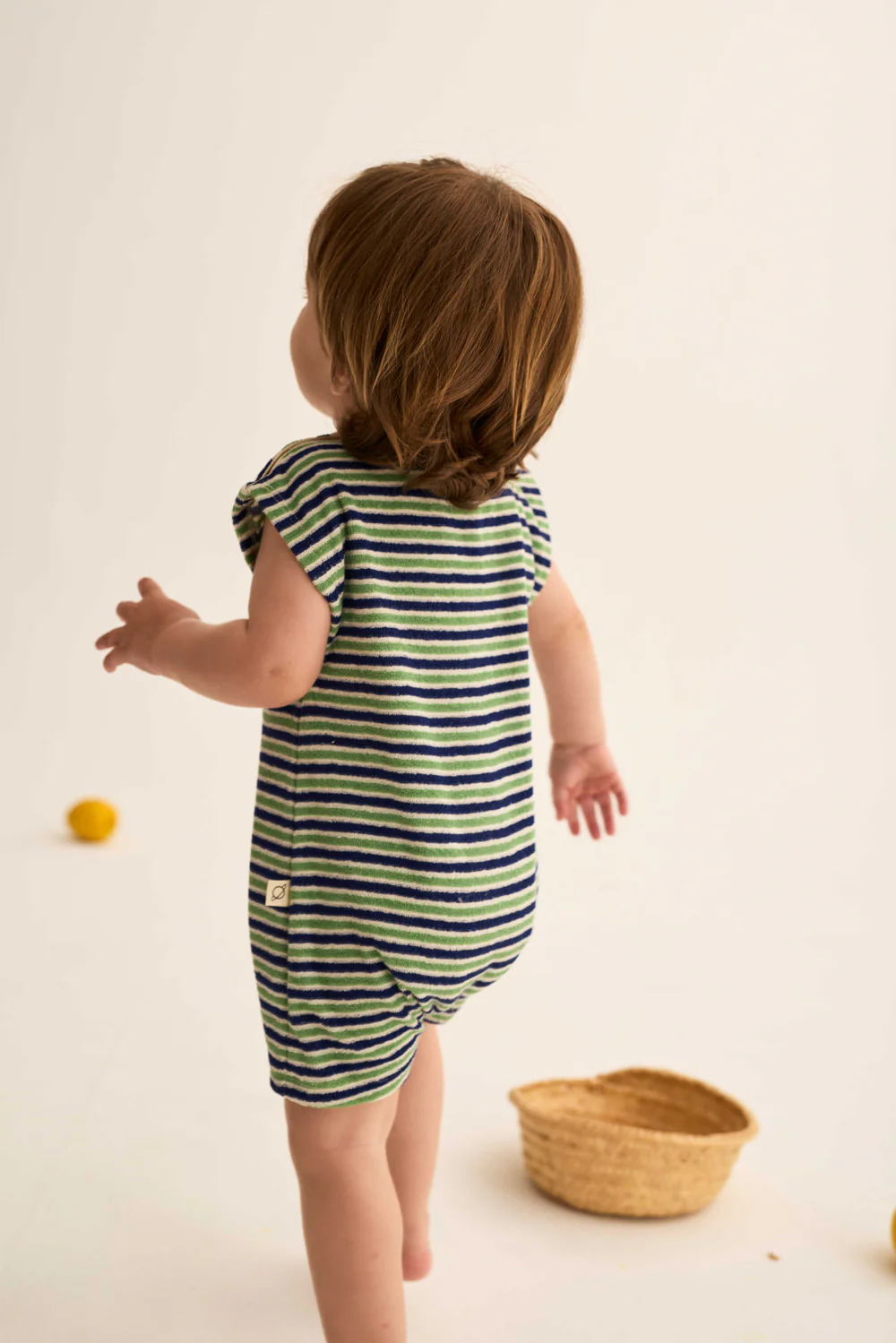 Striped Terry Cloth Baby Jumpsuit - Image 6