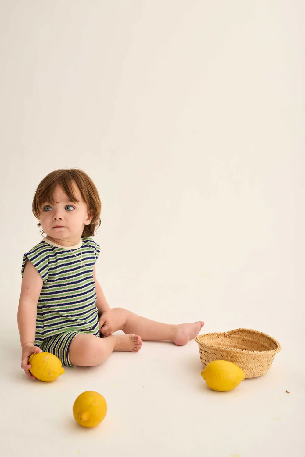 Striped Terry Cloth Baby Jumpsuit - Image 8