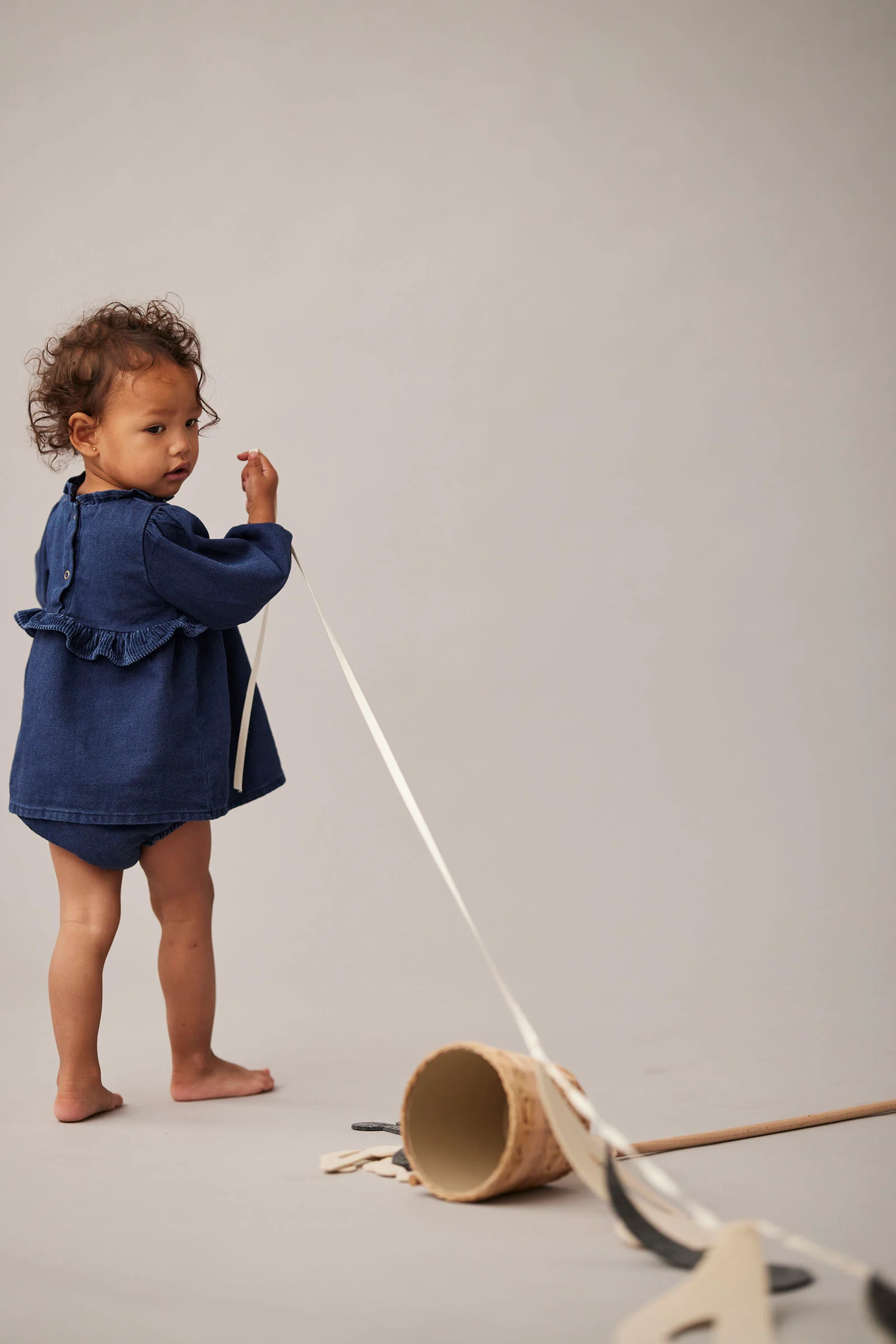 Dobby Denim Baby Dress - Praia - Image 4