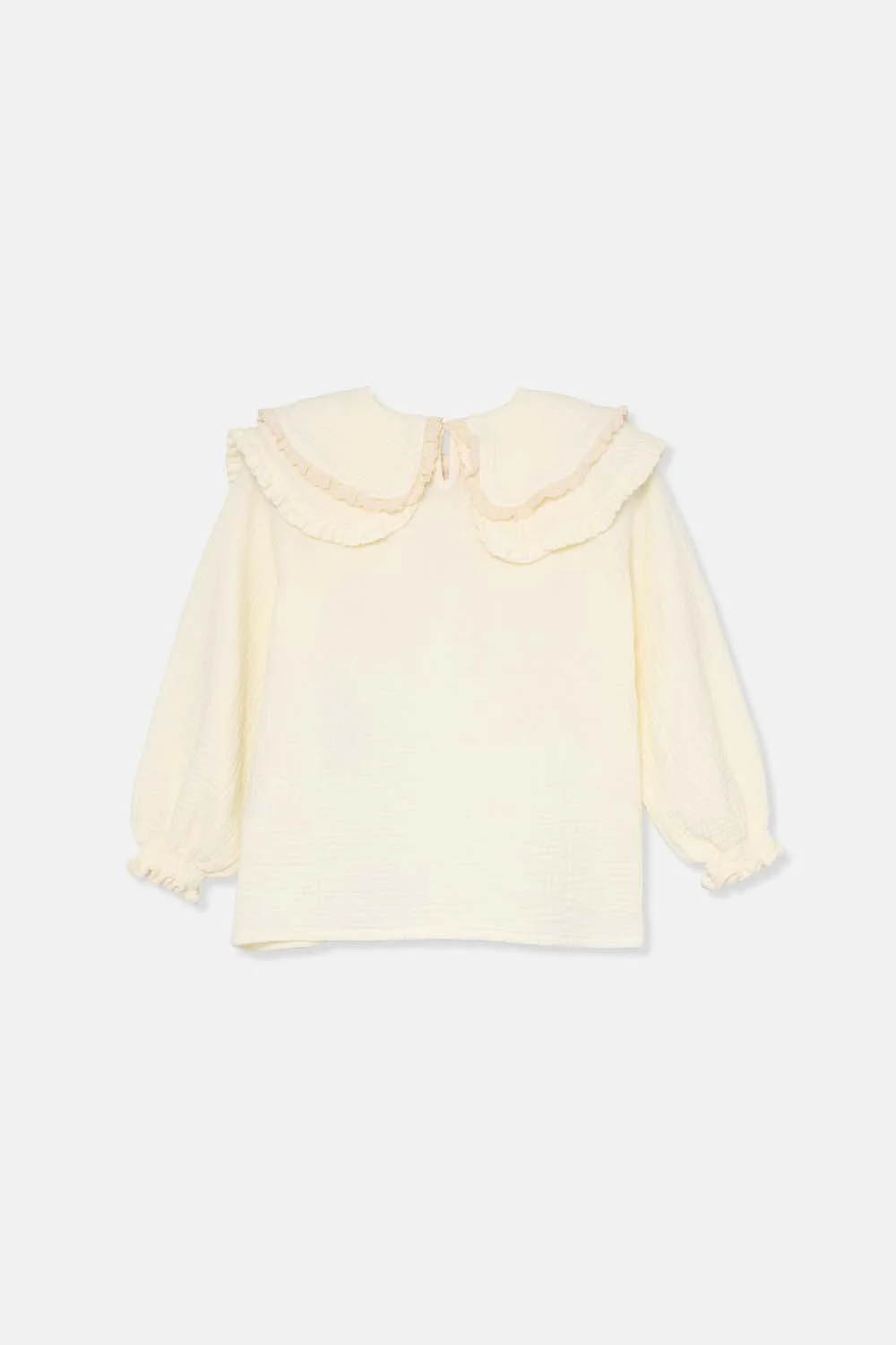 TEXTURED DOUBLE COLLAR BLOUSE - Image 6