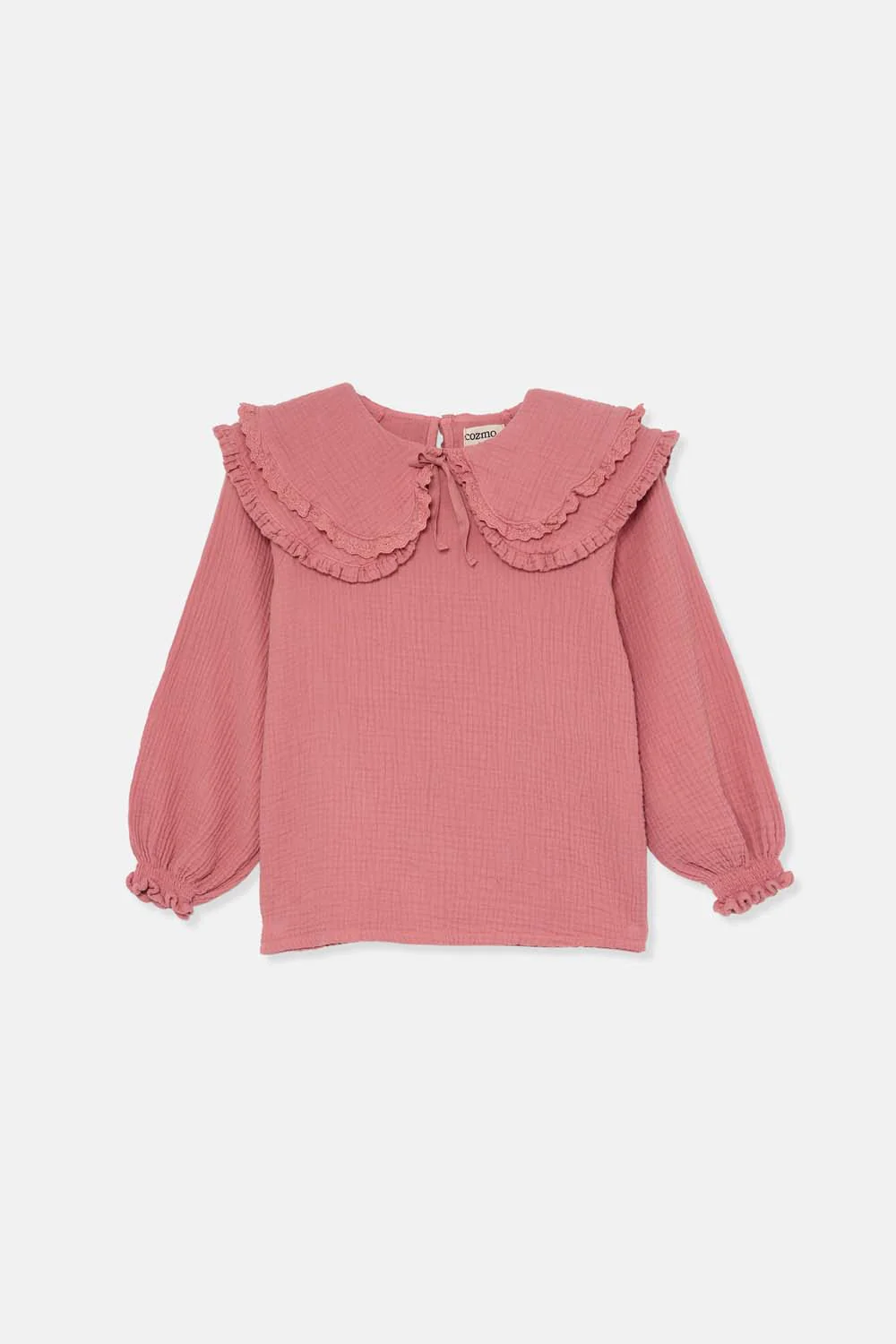 TEXTURED DOUBLE COLLAR BLOUSE - Image 7