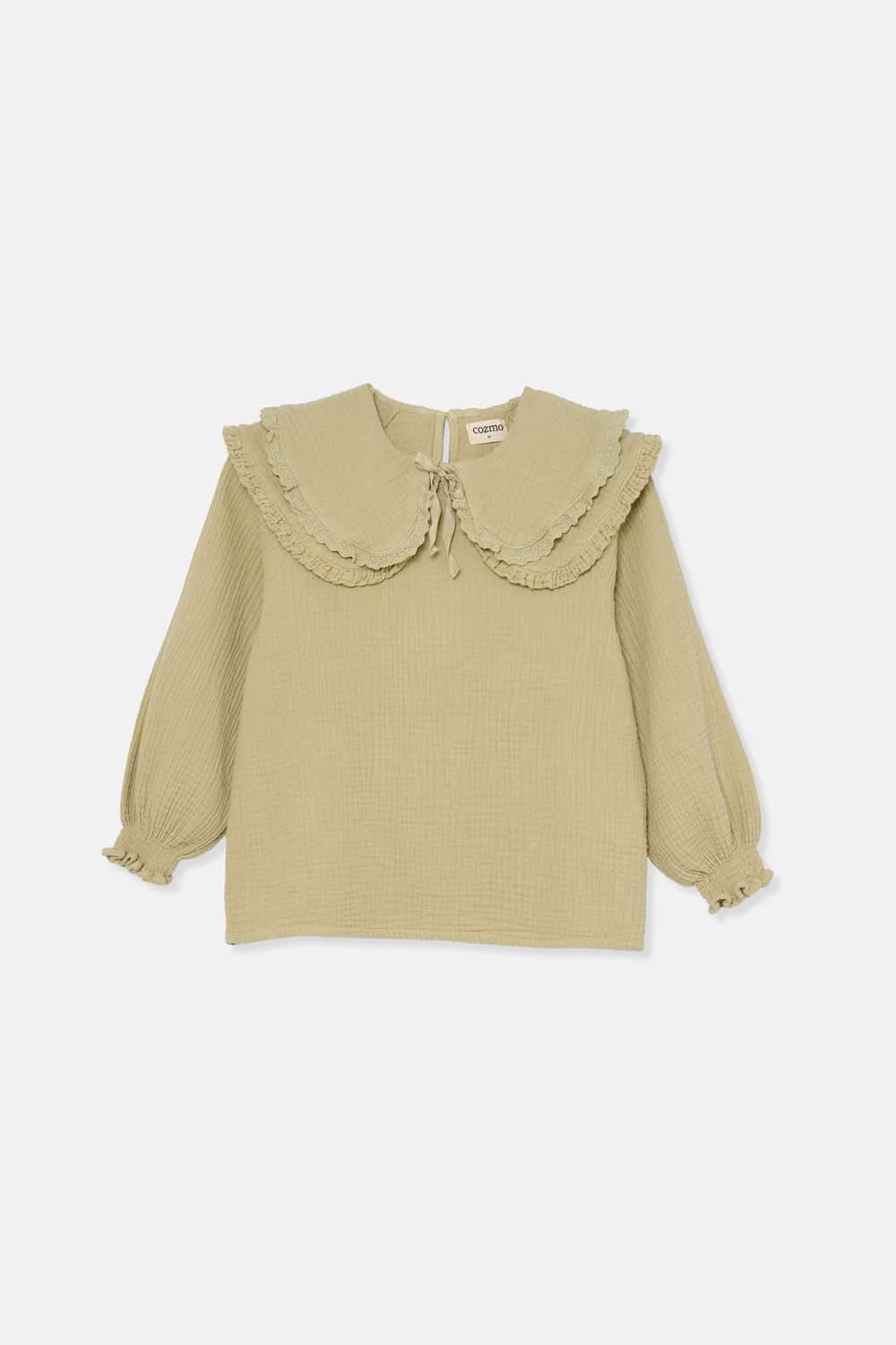 TEXTURED DOUBLE COLLAR BLOUSE - Image 8