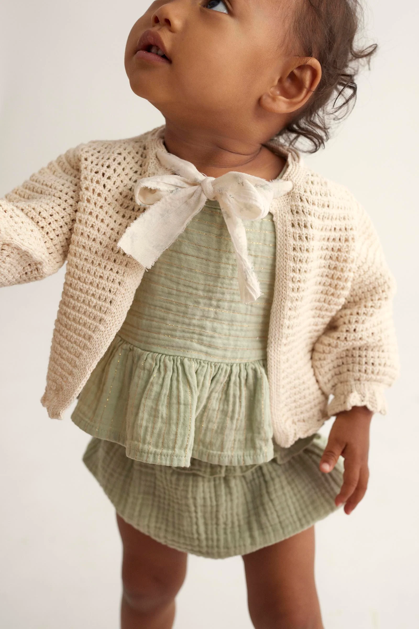 TRICOT COTTON BABY CARDIGAN - CASANDRA